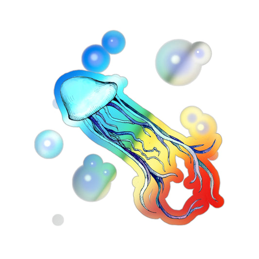 KY Jellyfish Holographic Die-cut Stickers