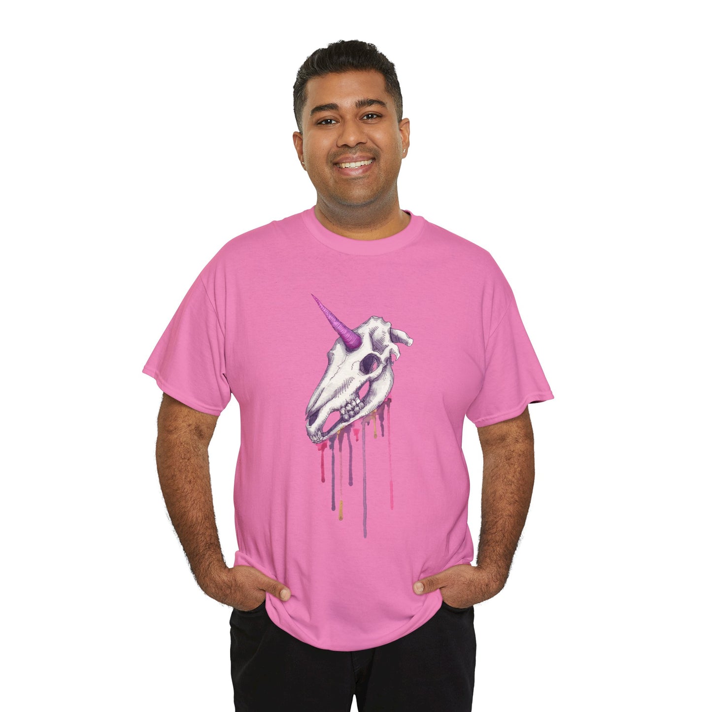 Unicorn Skull Unisex Heavy Cotton Tee