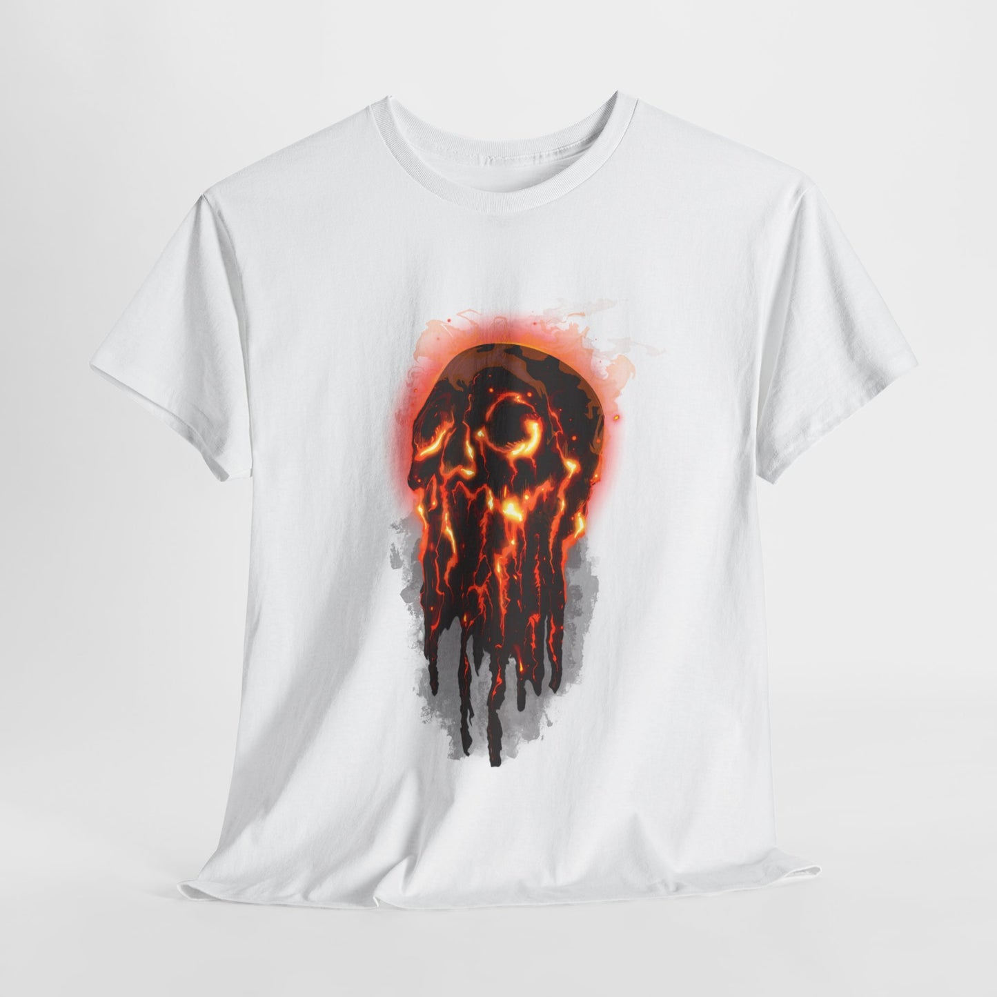 Elemental Skull Fire Unisex Heavy Cotton Tee
