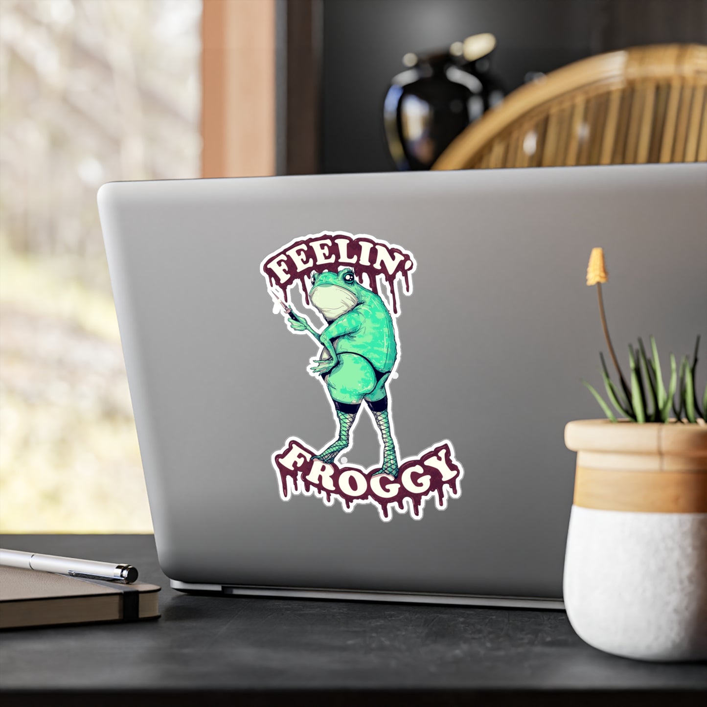 Feelin Froggy Kiss-Cut Vinyl Decal