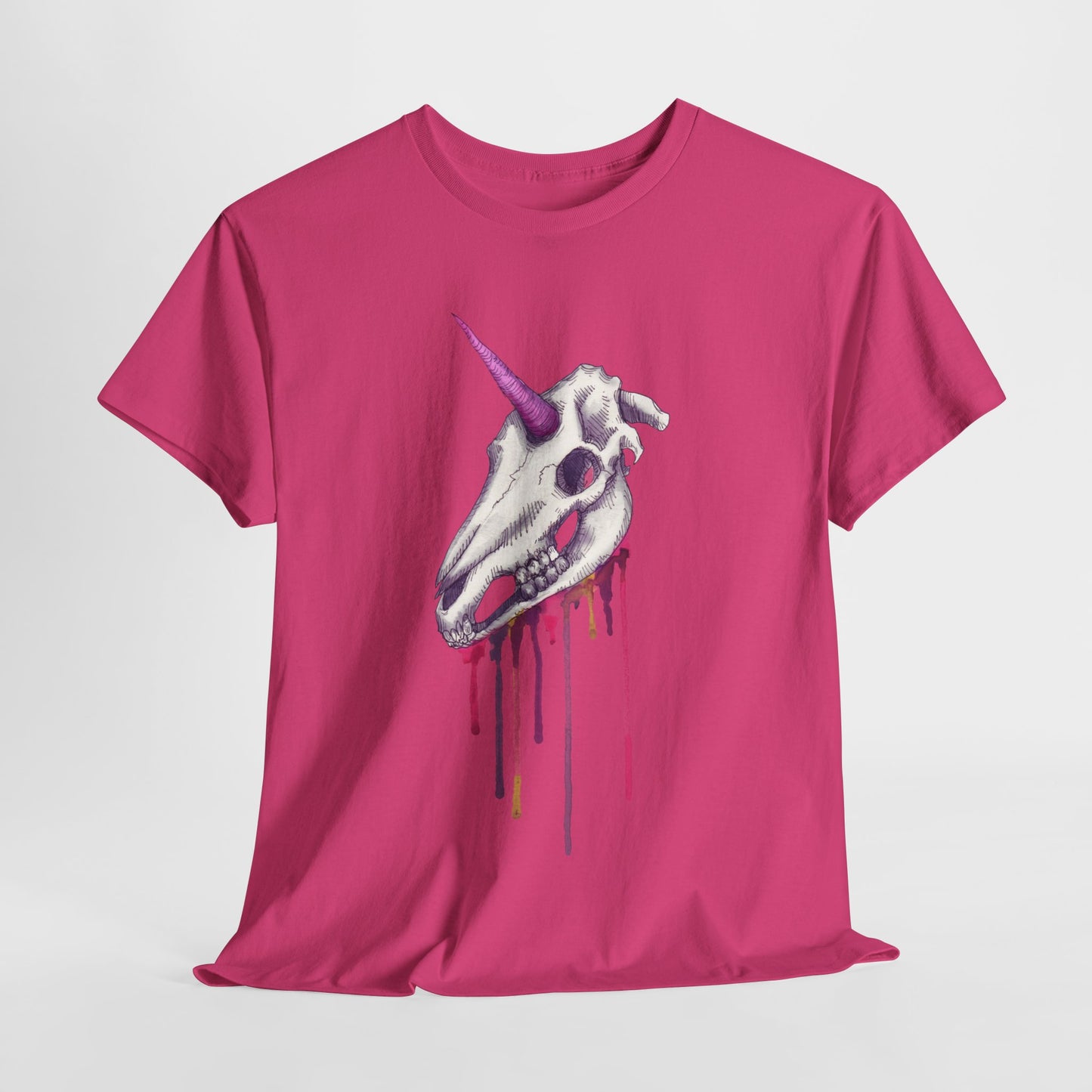Unicorn Skull Unisex Heavy Cotton Tee