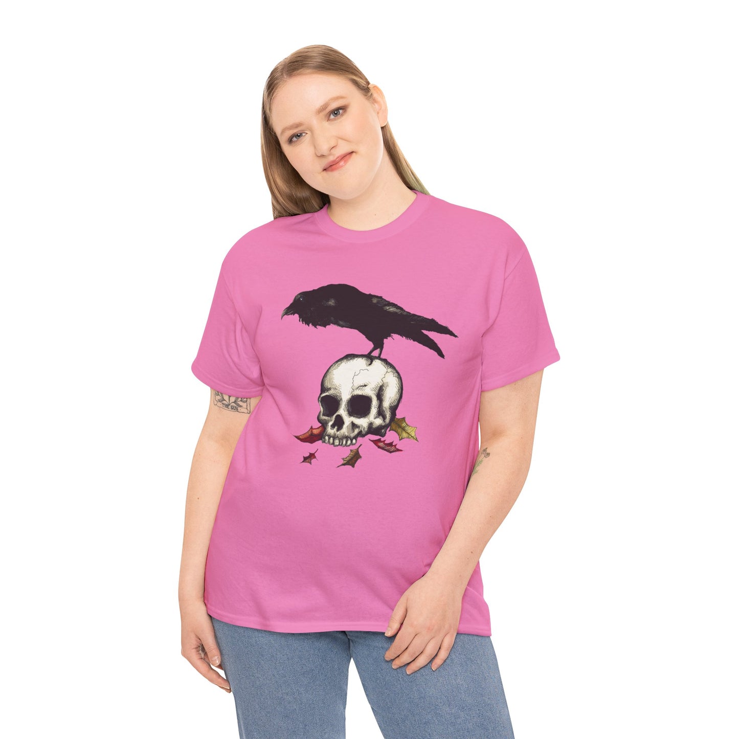 Crow Skull Unisex Heavy Cotton Tee