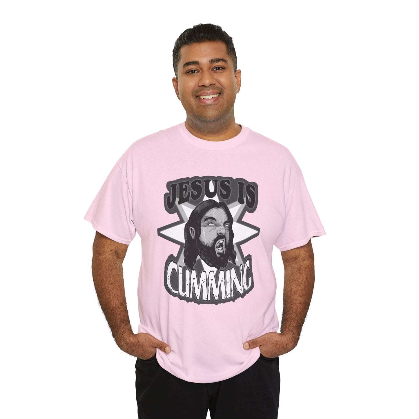 Jesus Is Cumming Unisex Heavy Cotton Tee