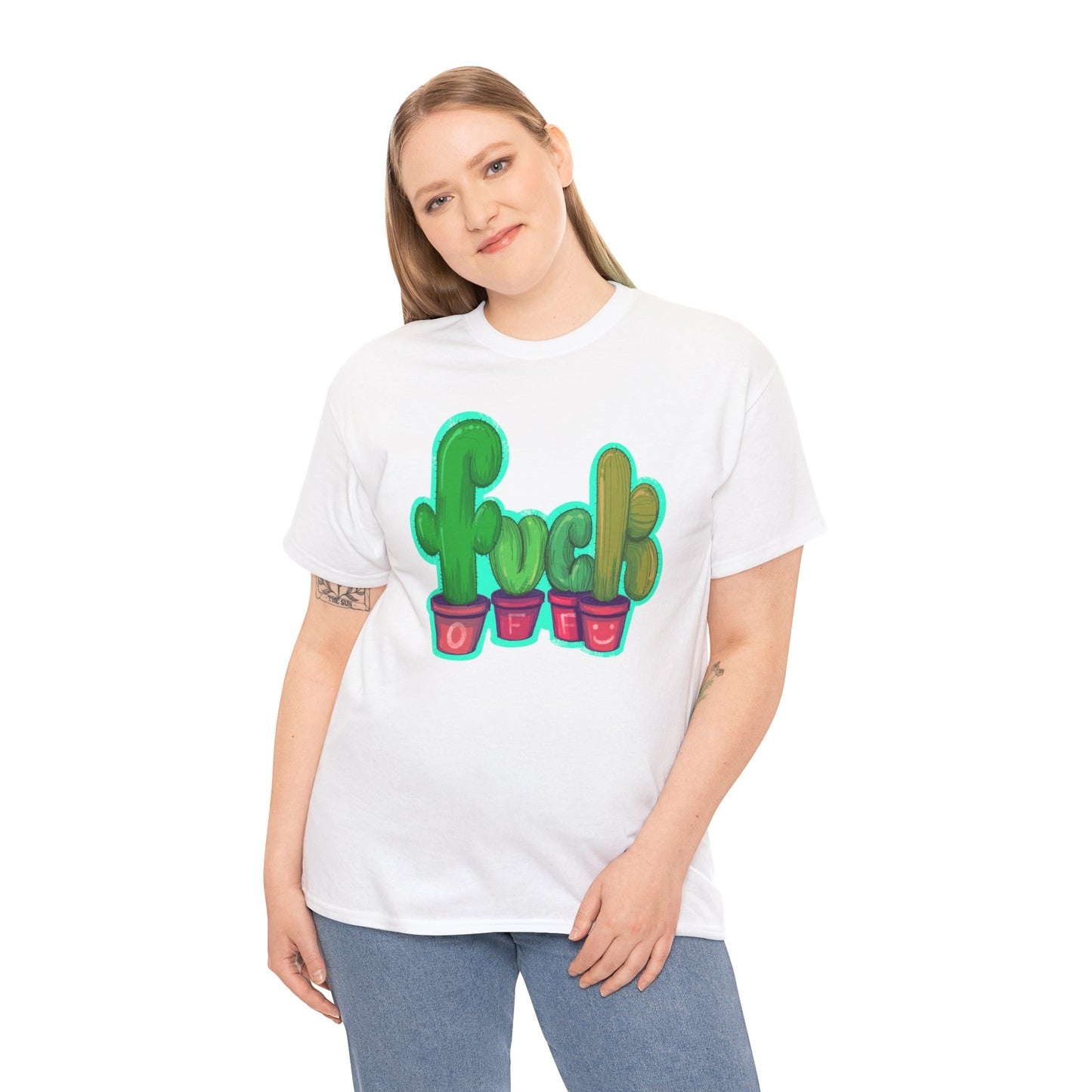 Rude Succulents Unisex Heavy Cotton Tee