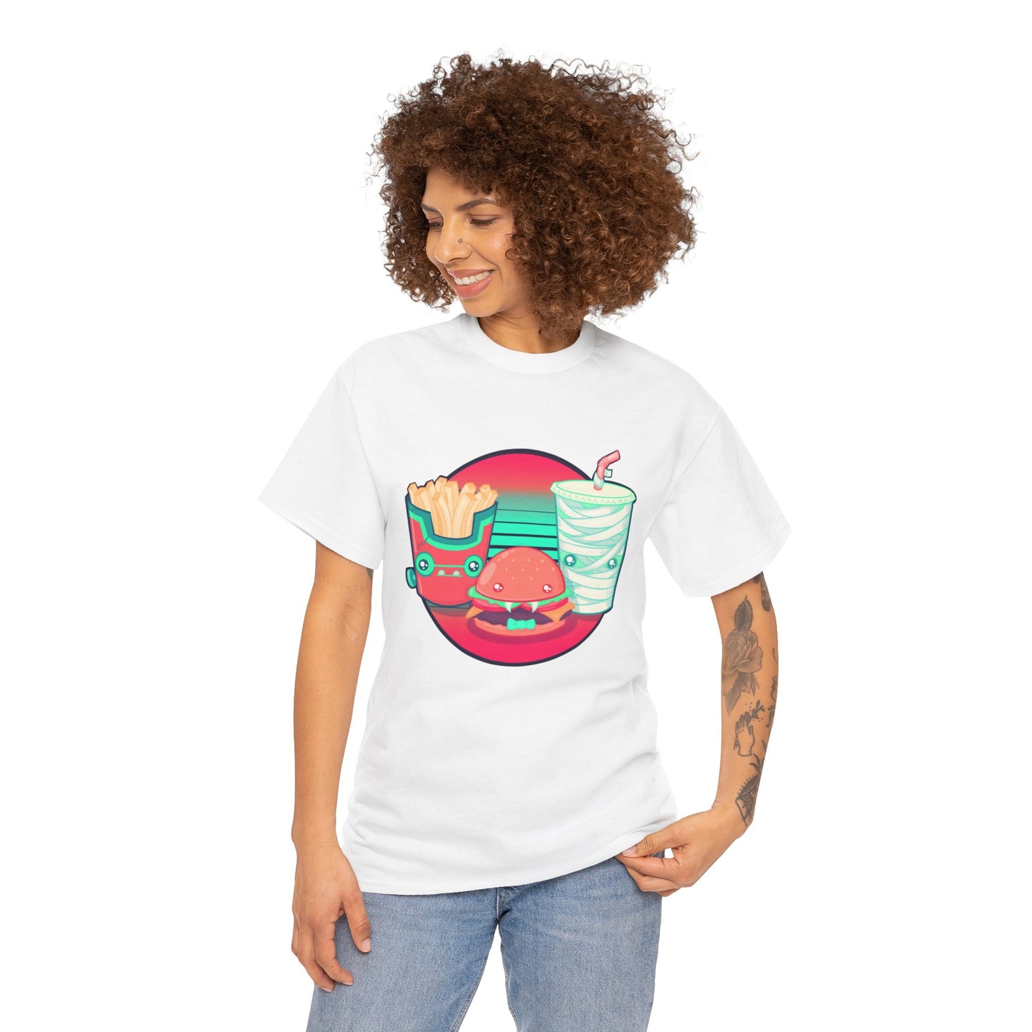 Spooky Fast Food Unisex Heavy Cotton Tee