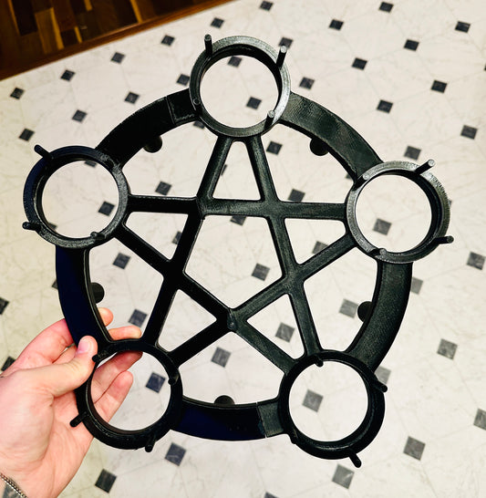 Cat Food Holder Pentagram (Bowls Not Included) 3D Print