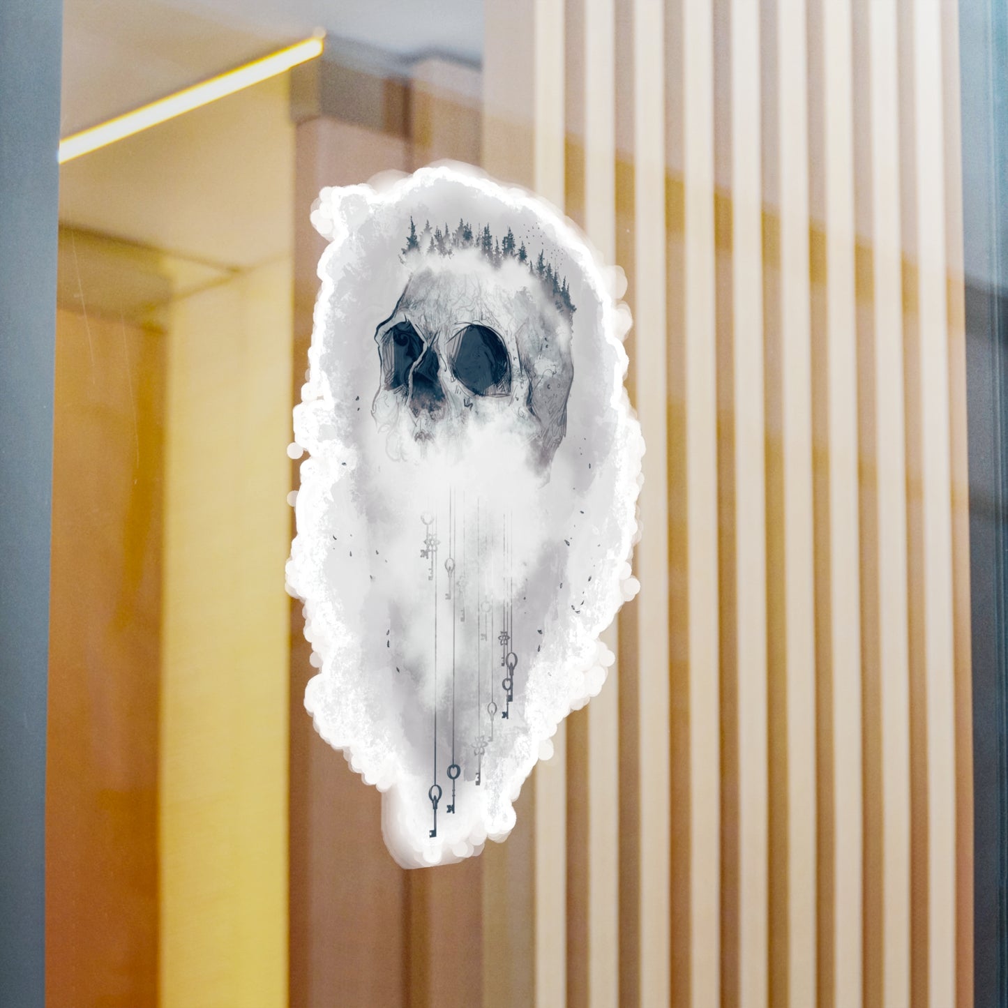 Elemental Skull Air Kiss-Cut Vinyl Decal