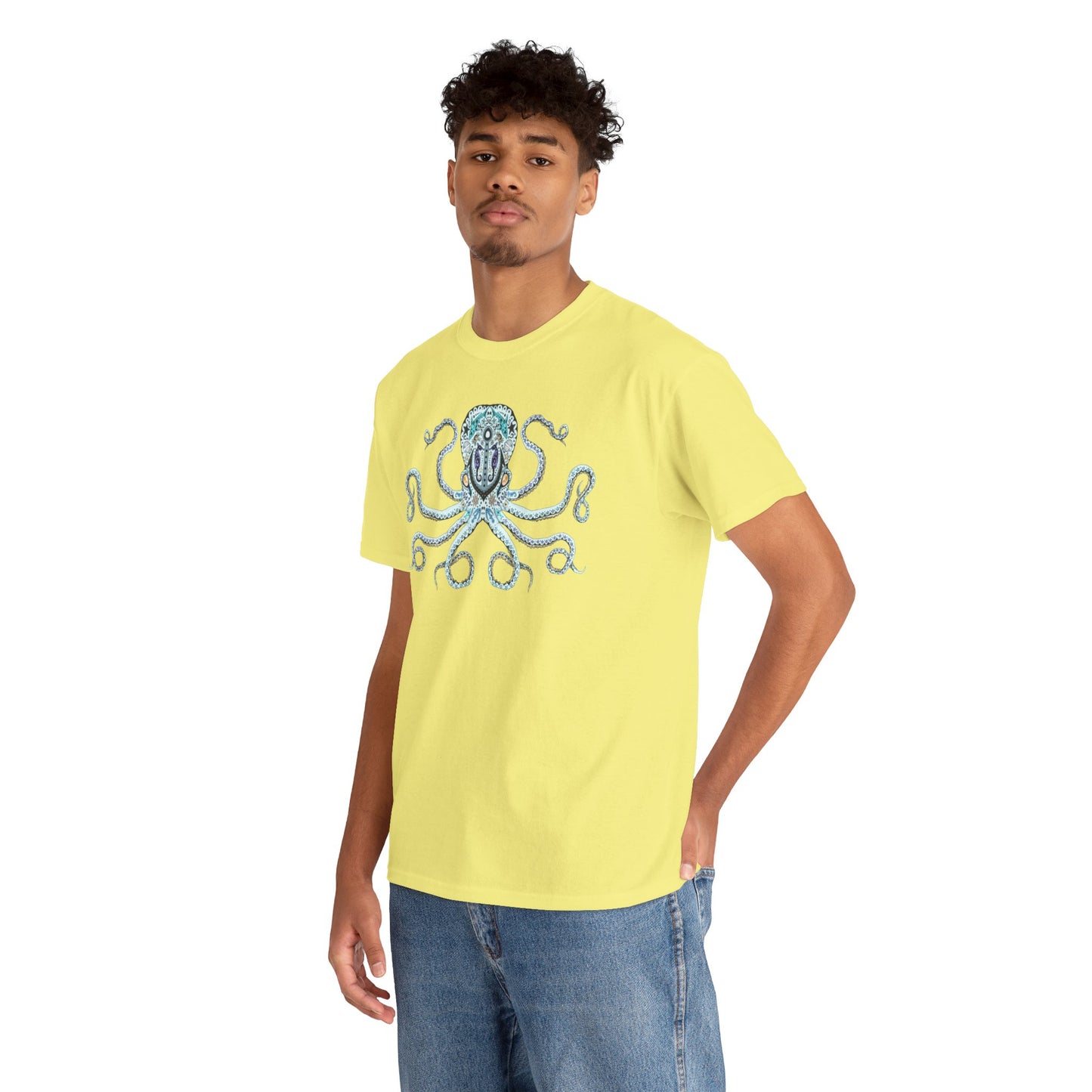 Octopus Sugar Skull Unisex Heavy Cotton Tee