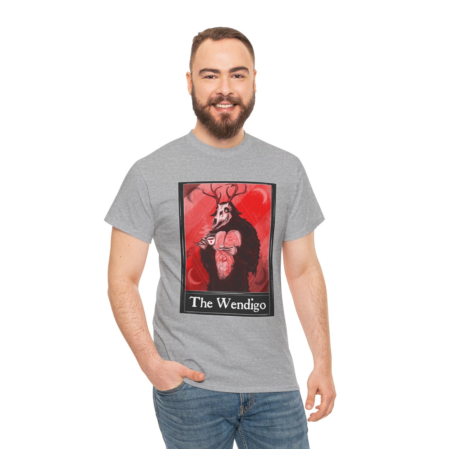The Wendigo Tarot (Front & Back Print) Unisex Heavy Cotton Tee