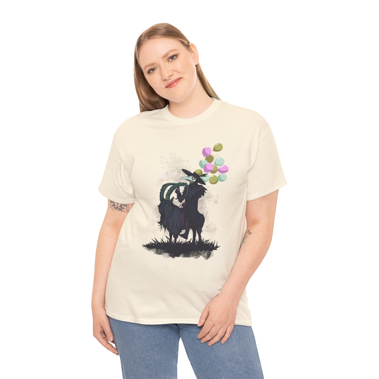 Plague Doctor Balloons Unisex Heavy Cotton Tee