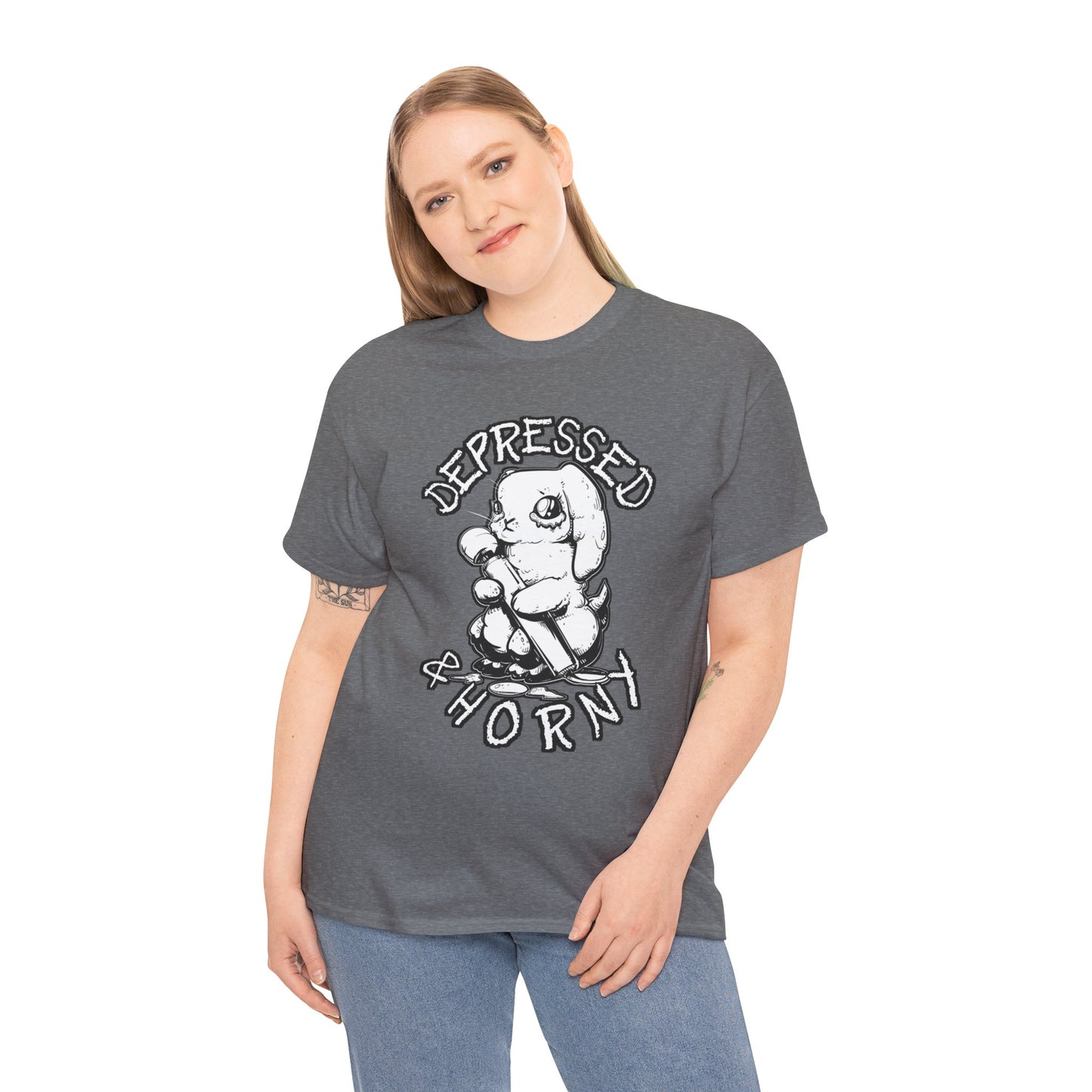Depressed Bunny Unisex Heavy Cotton Tee