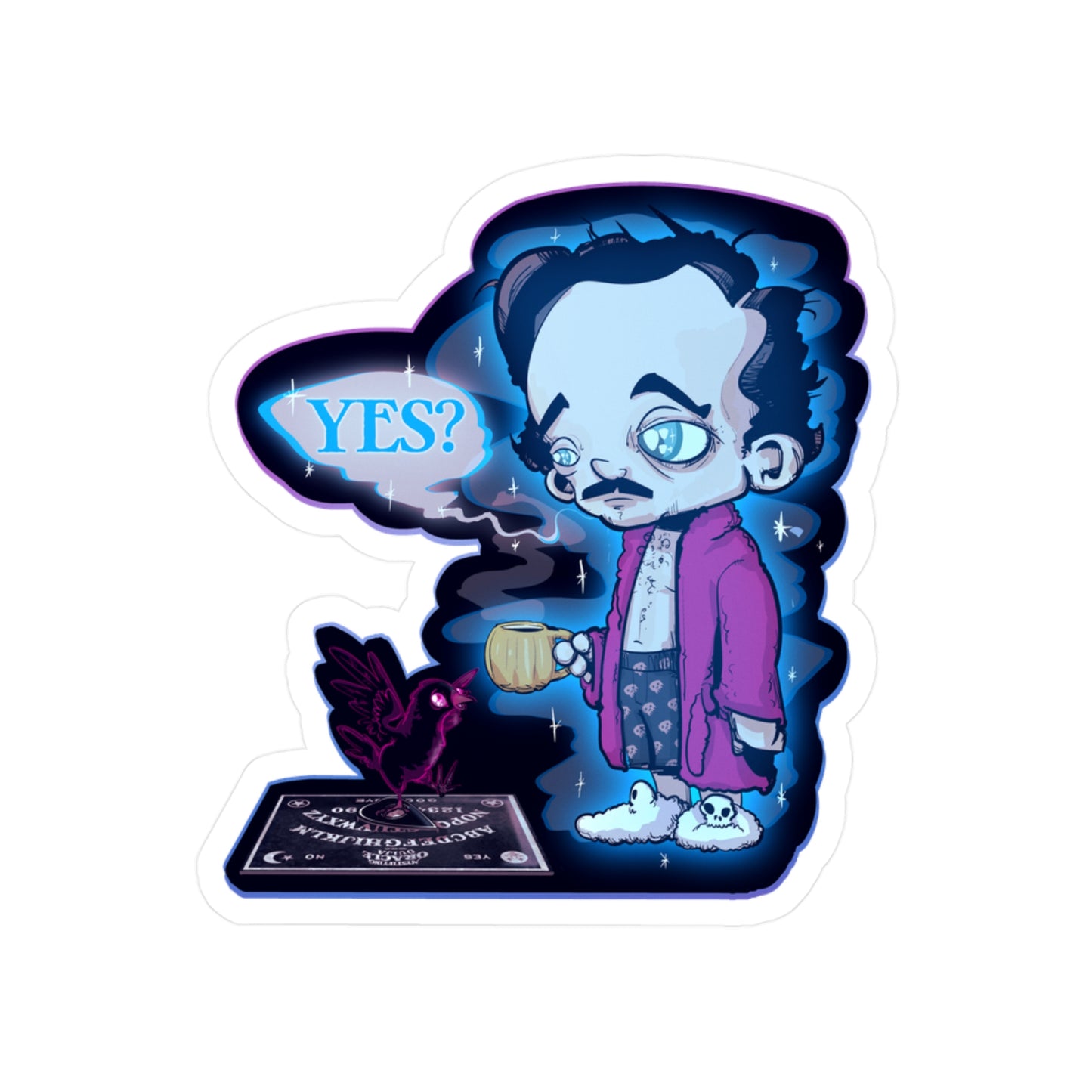 Edgar Allan Ghost Kiss-Cut Vinyl Decal