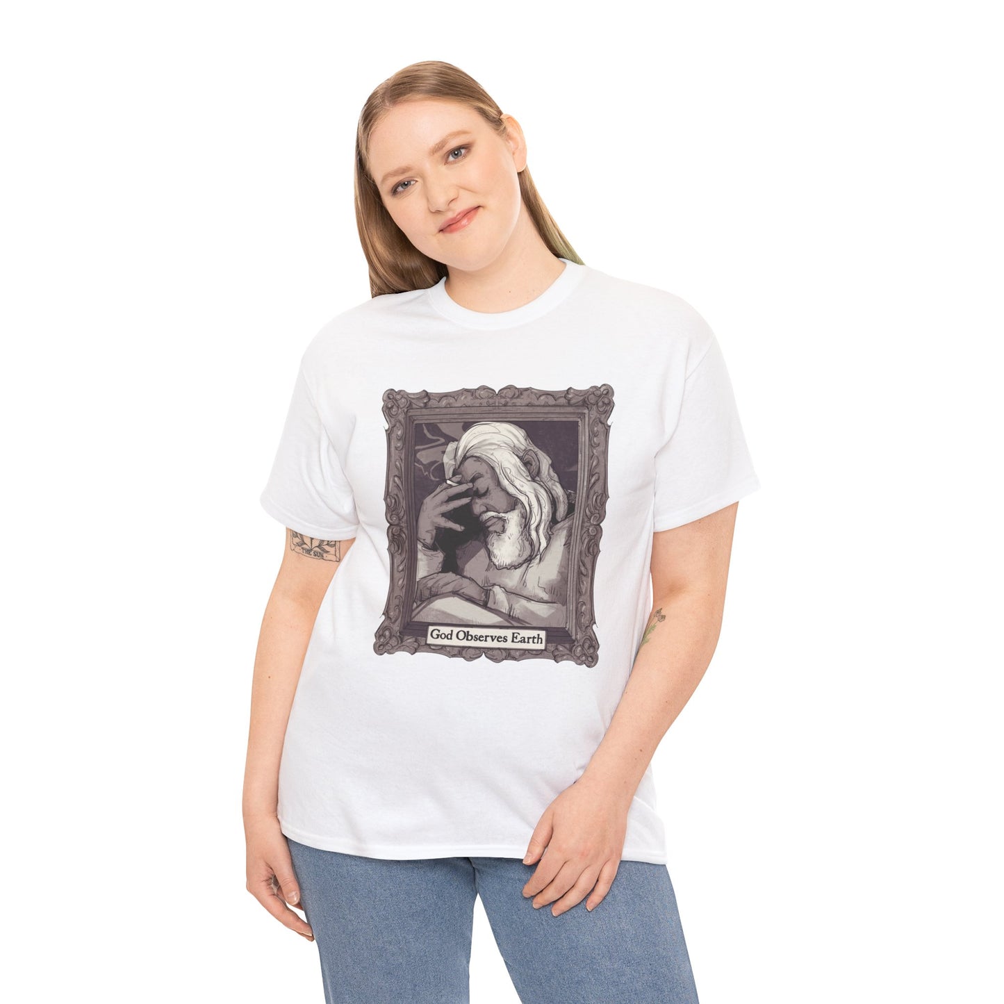 God Observes Earth Unisex Heavy Cotton Tee