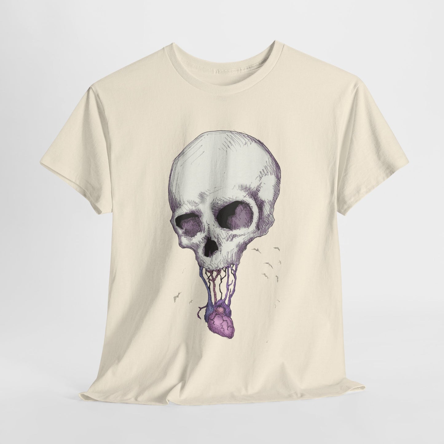 Skull Heart Unisex Heavy Cotton Tee