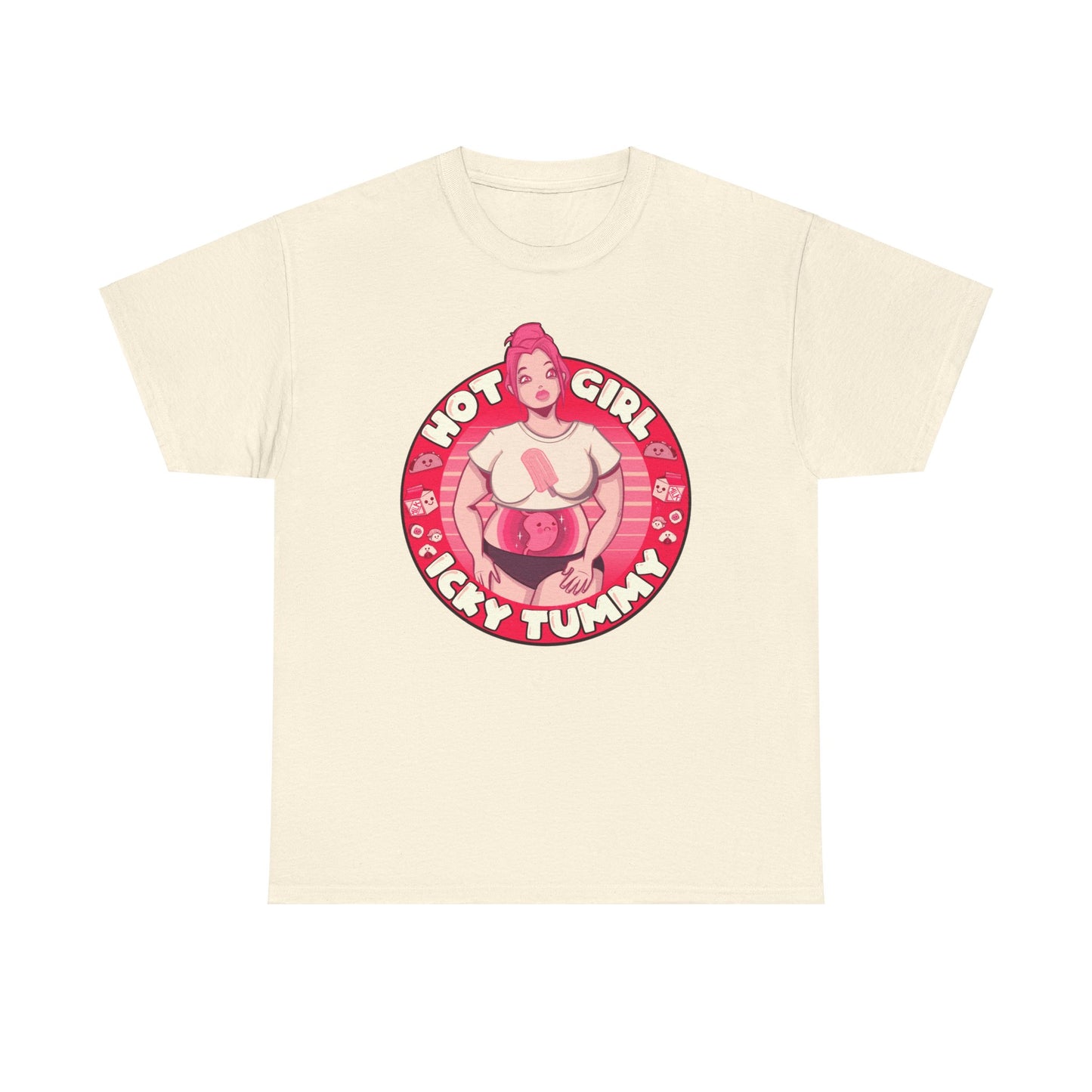 Hot Girl Icky Tummy Unisex Heavy Cotton Tee