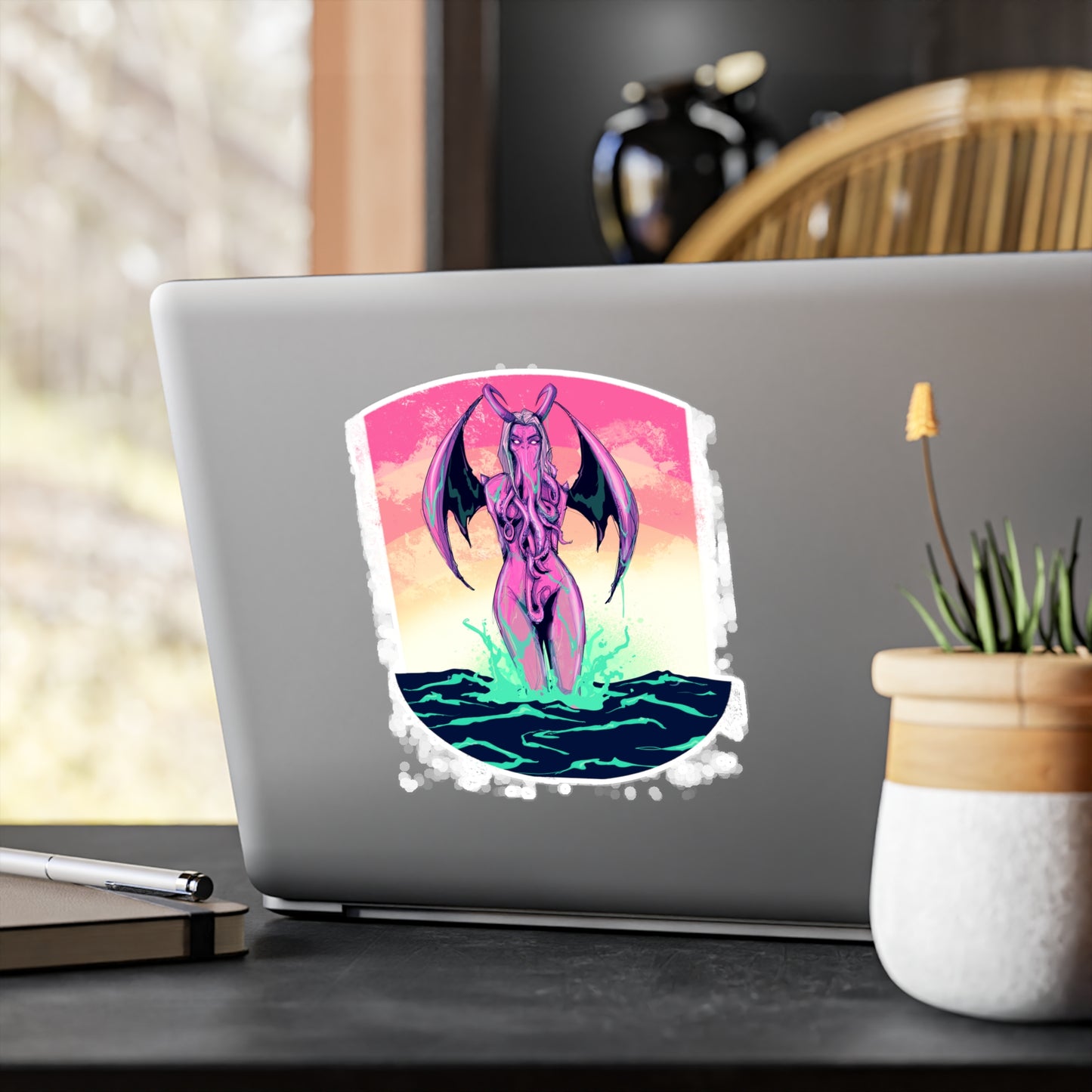 Lady Cthulhu Kiss-Cut Vinyl Decal