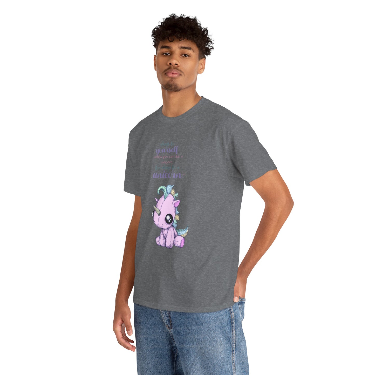 Be Yourself Unicorn Unisex Heavy Cotton Tee