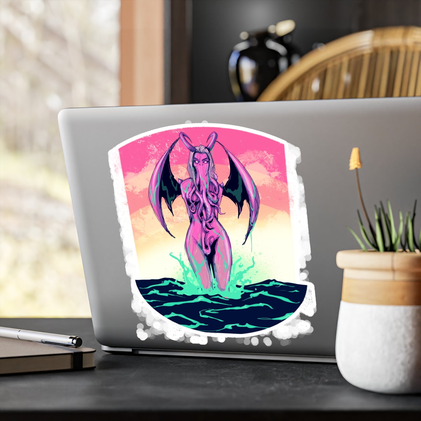 Lady Cthulhu Kiss-Cut Vinyl Decal