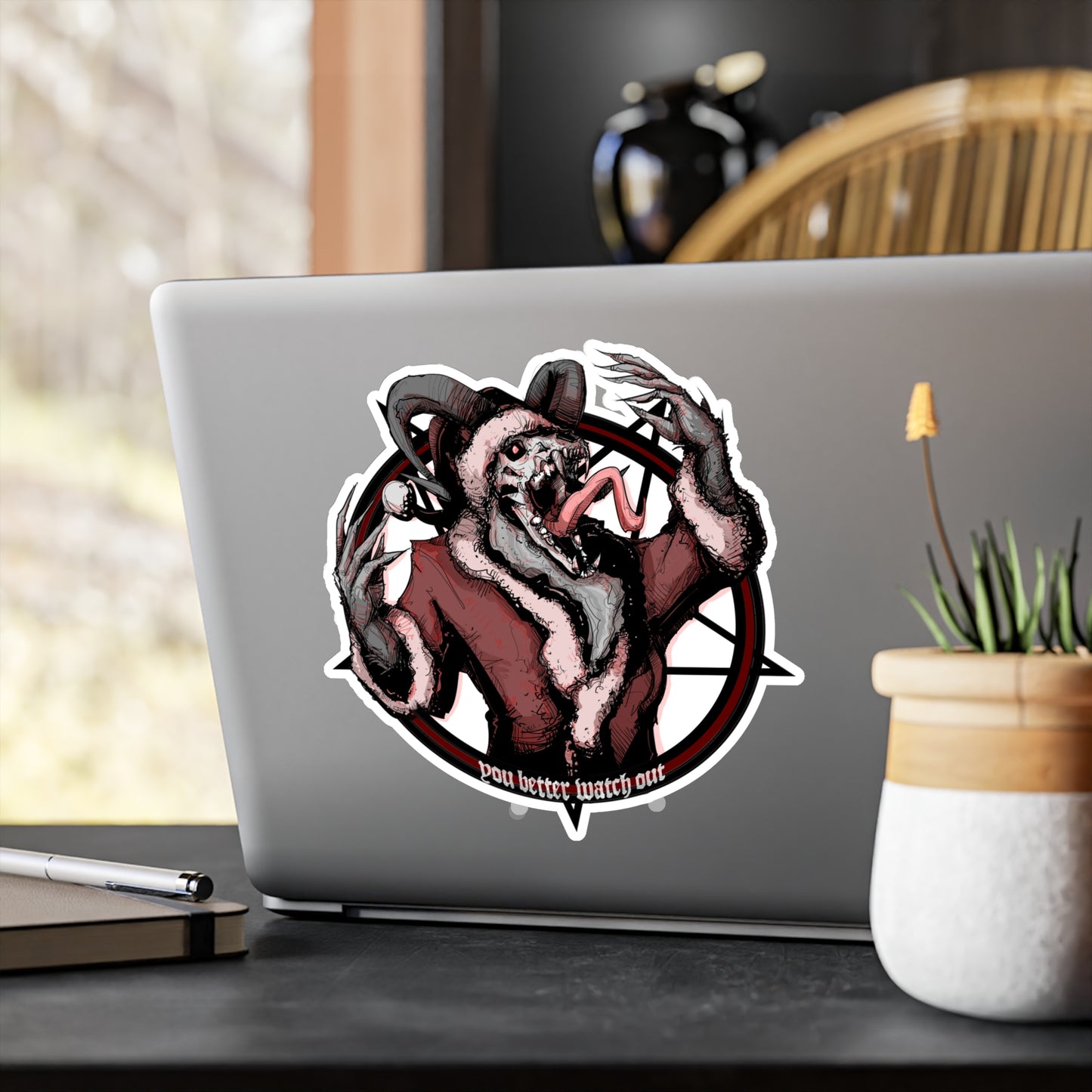 You Better Watch Out Kiss-Cut Vinyl Decal