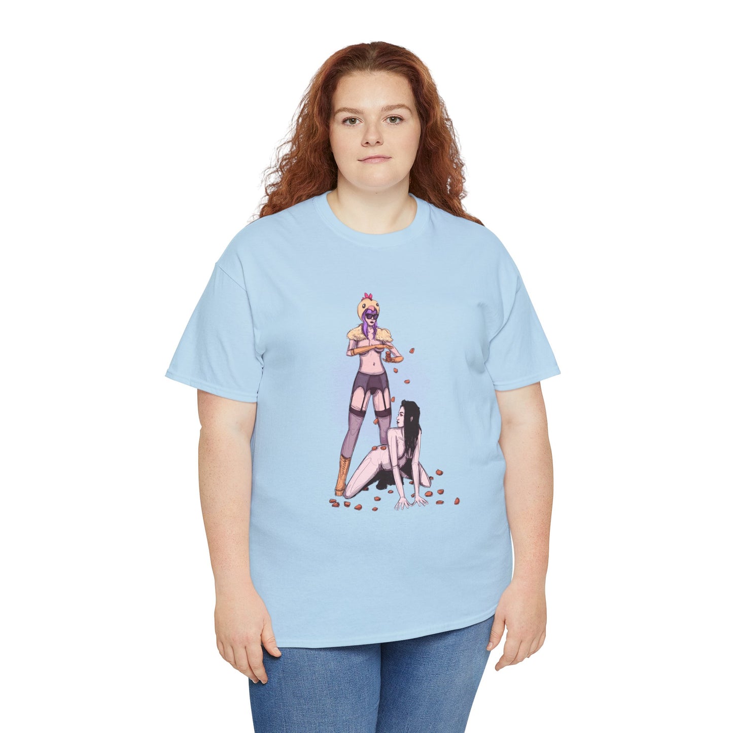 Chicken Nugget Rain Unisex Heavy Cotton Tee