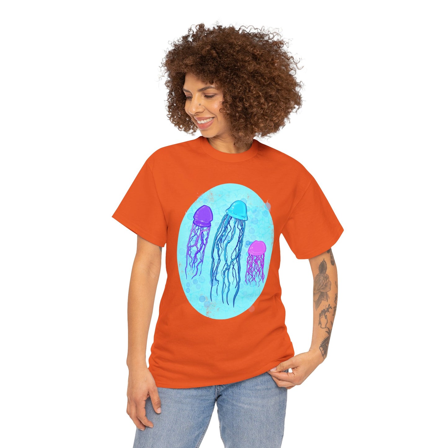 Jellyfish Varieties Unisex Heavy Cotton Tee