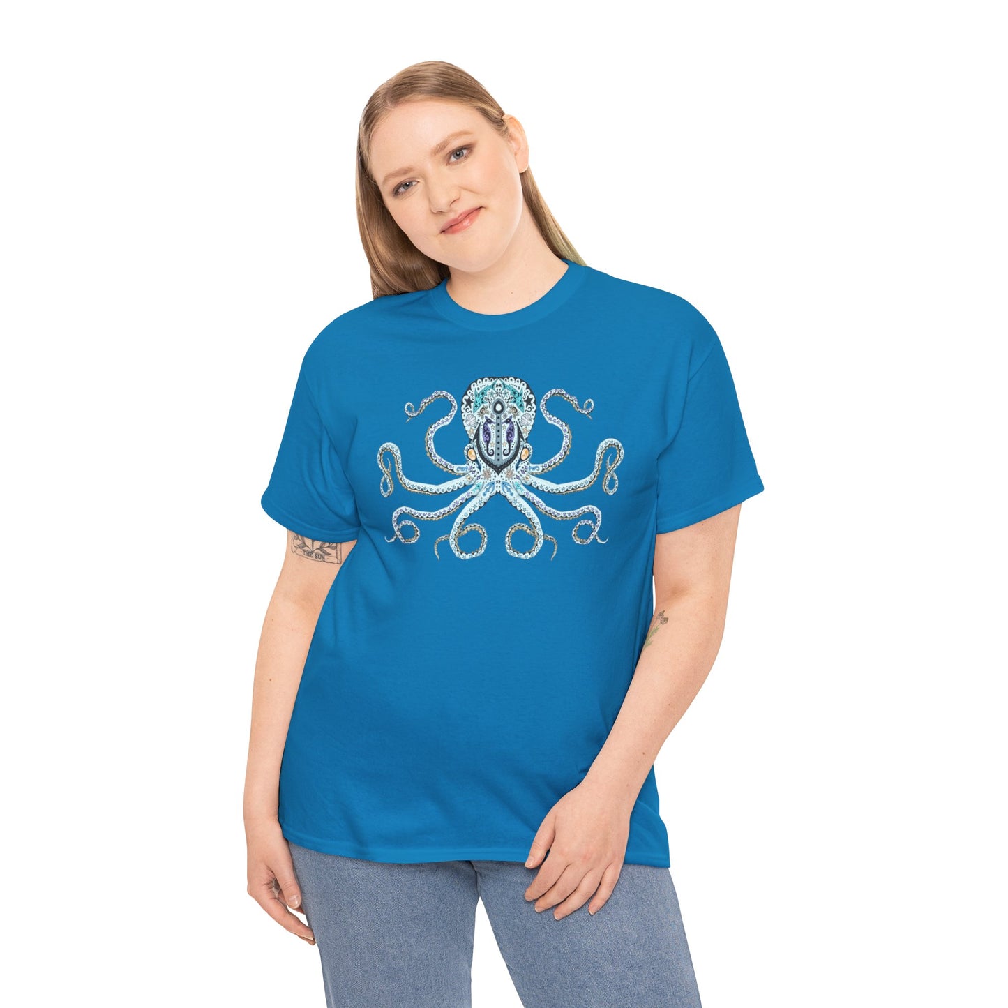 Octopus Sugar Skull Unisex Heavy Cotton Tee