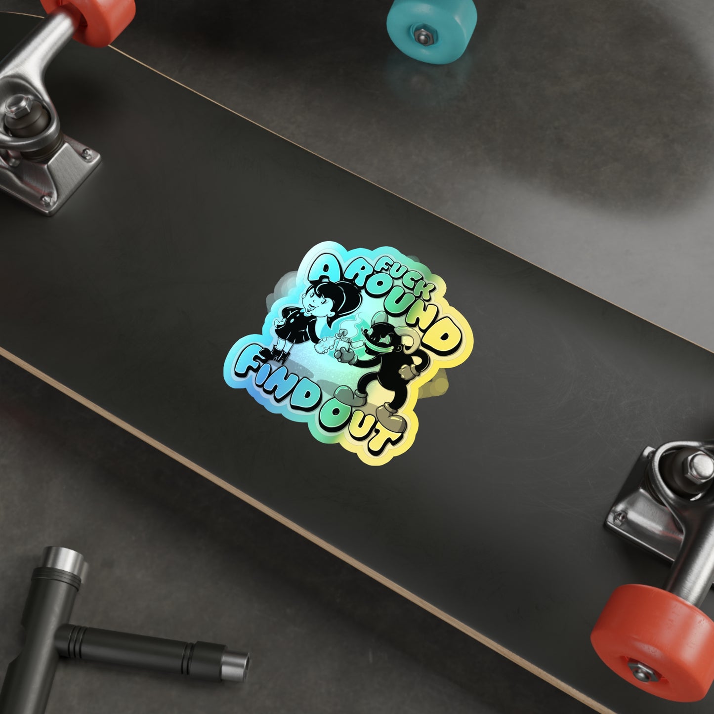 Molotov Cocktail Holographic Die-cut Stickers