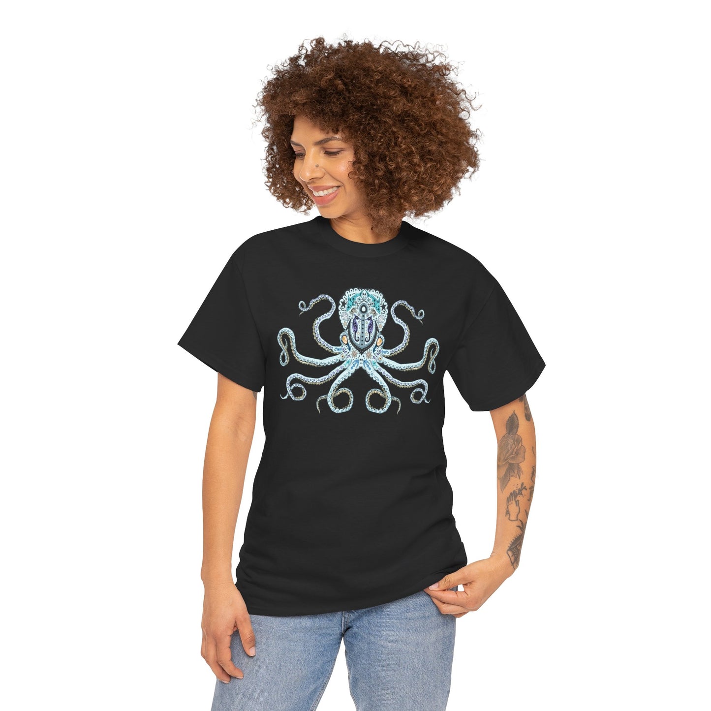 Octopus Sugar Skull Unisex Heavy Cotton Tee