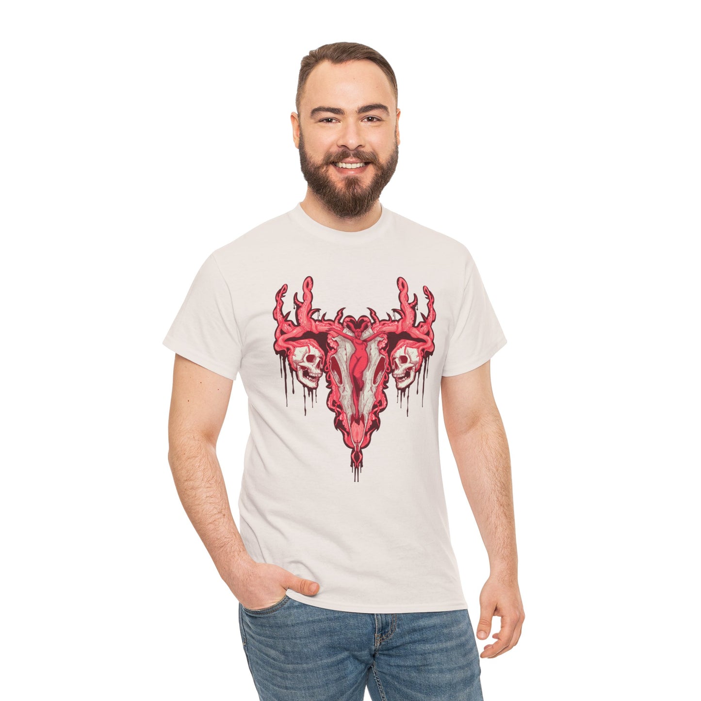 Uterus From Hell Unisex Heavy Cotton Tee