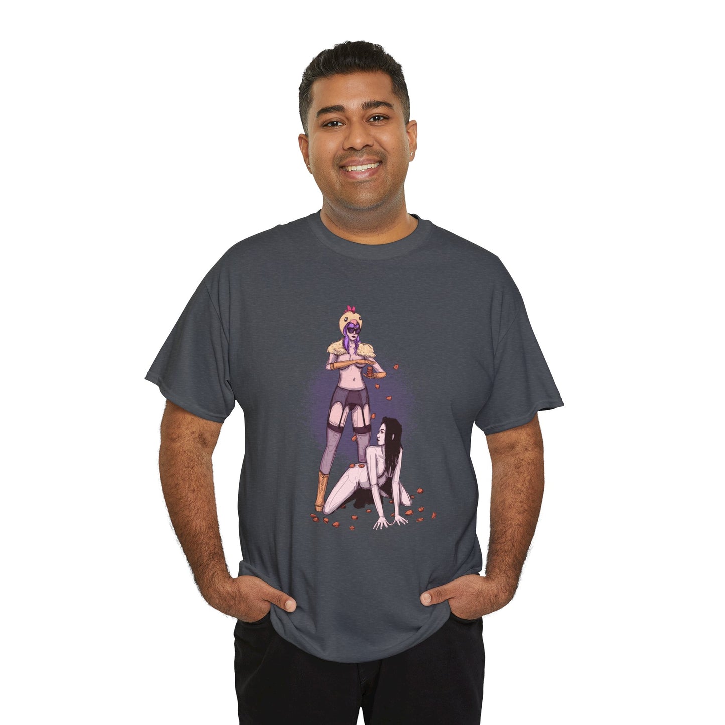 Chicken Nugget Rain Unisex Heavy Cotton Tee