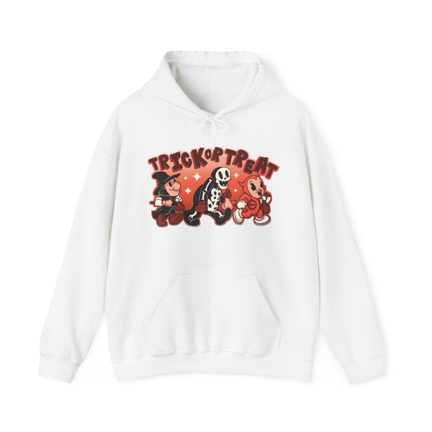 Trick Or Treat Rubber Hose Unisex Heavy Blend Hooded Sweatshirt