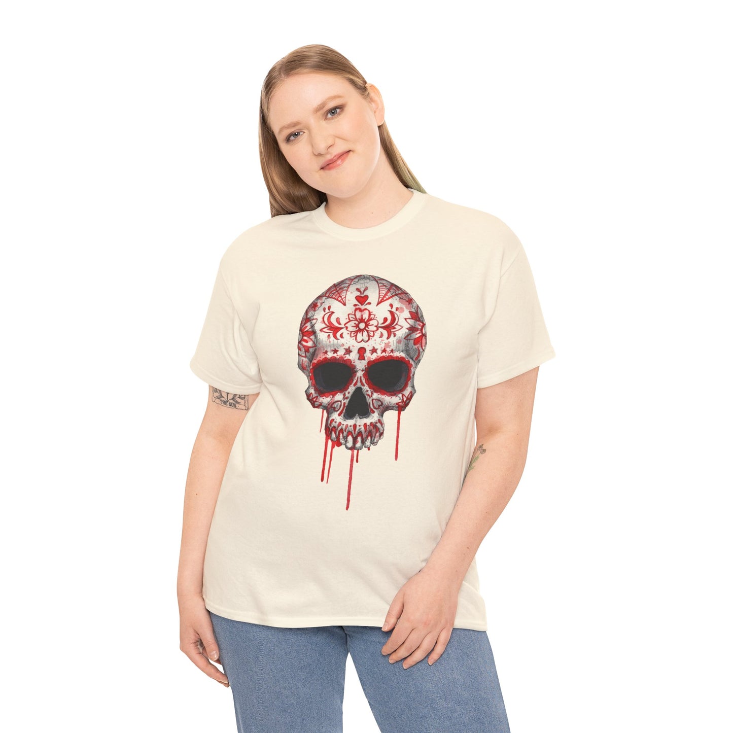 Blood Skull Unisex Heavy Cotton Tee