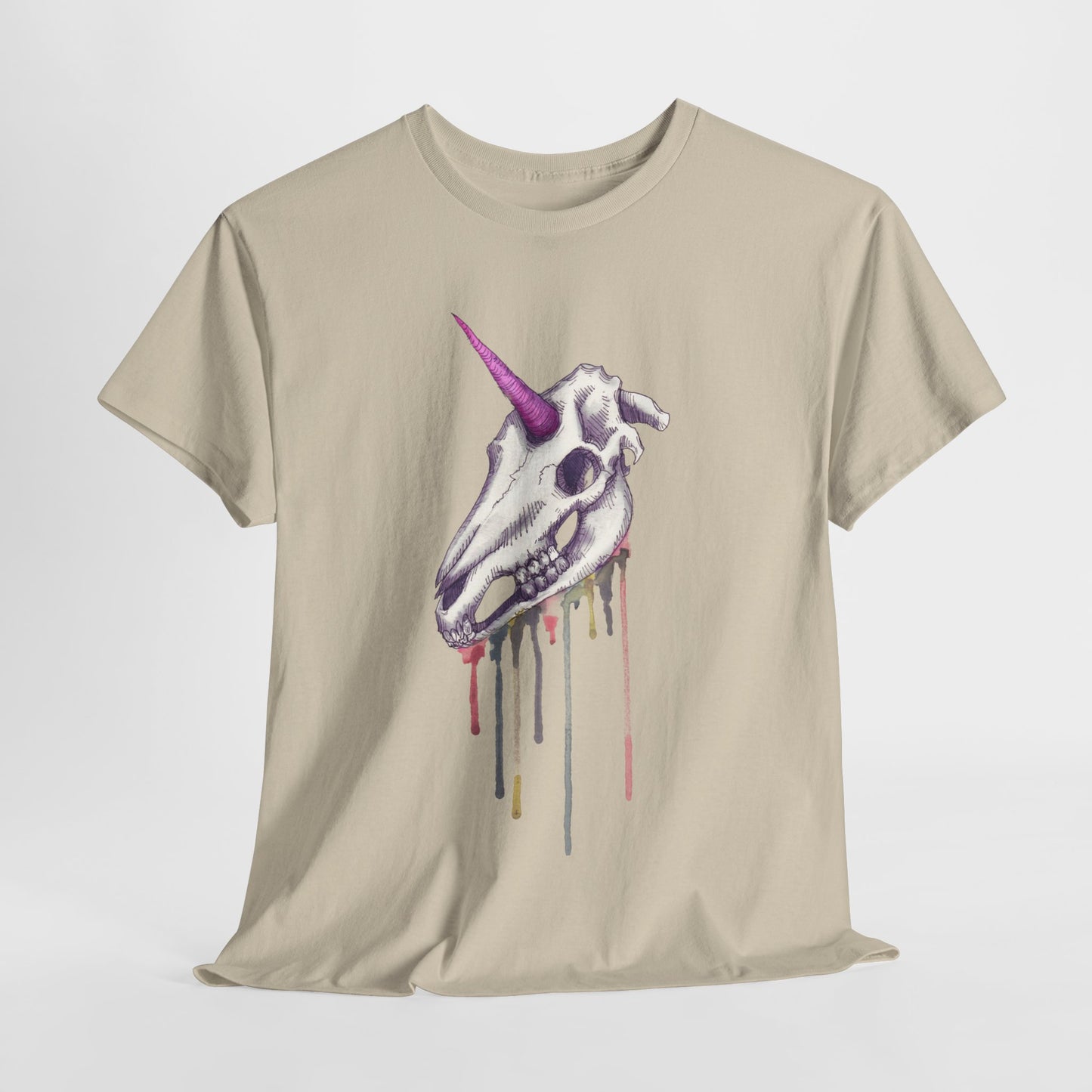 Unicorn Skull Unisex Heavy Cotton Tee