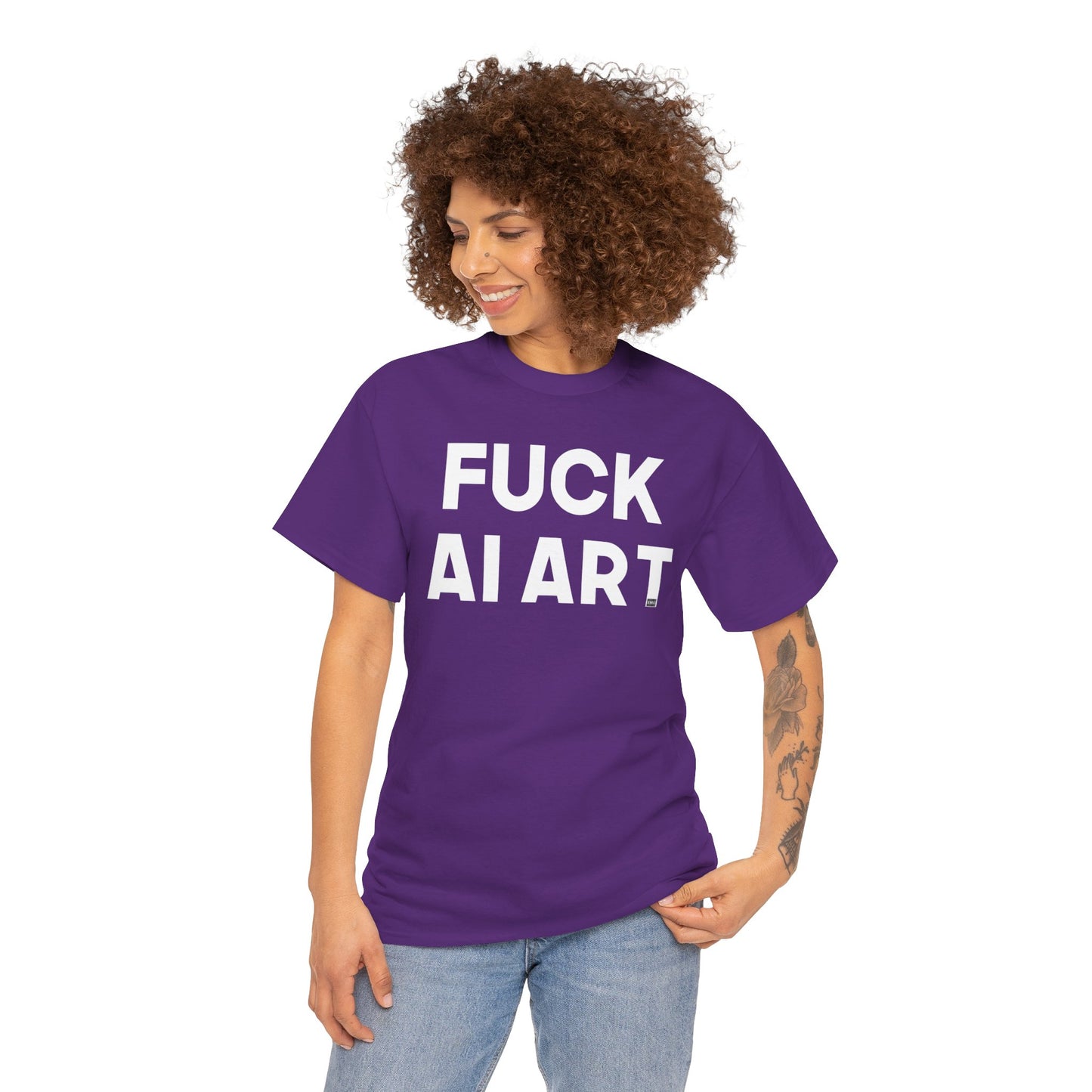Fuck AI Art Unisex Heavy Cotton Tee