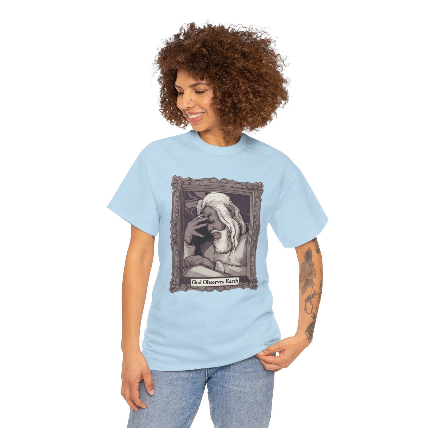 God Observes Earth Unisex Heavy Cotton Tee