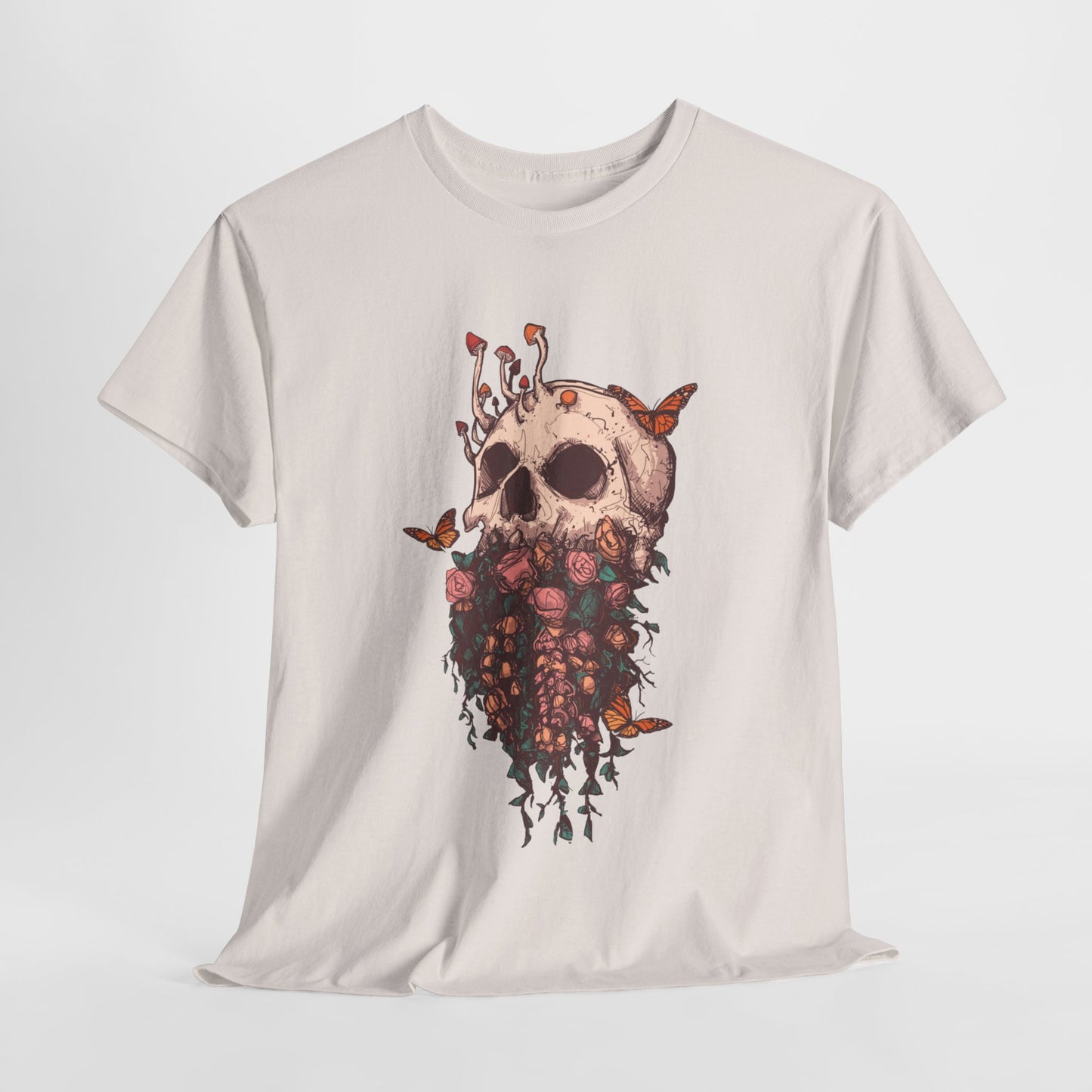 Elemental Skull Nature Unisex Heavy Cotton Tee