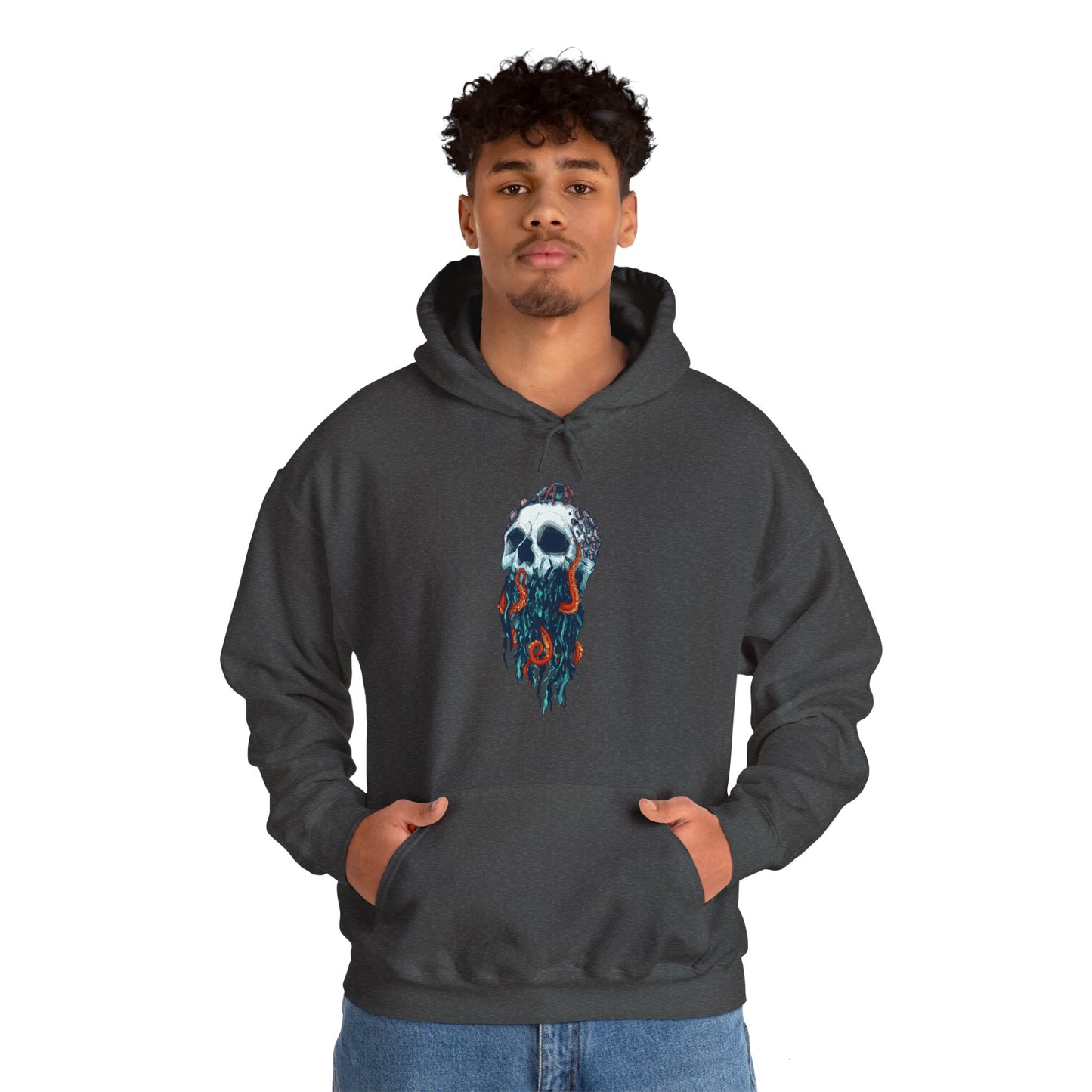 Elemental Skull Ocean Unisex Heavy Blend Hooded Sweatshirt