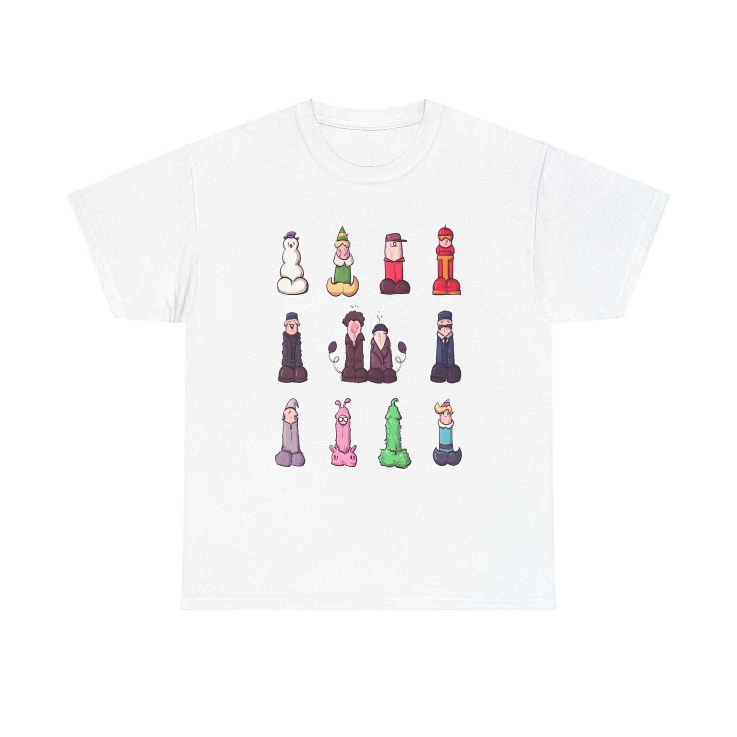 12 Dicks Of Christmas Unisex Heavy Cotton Tee