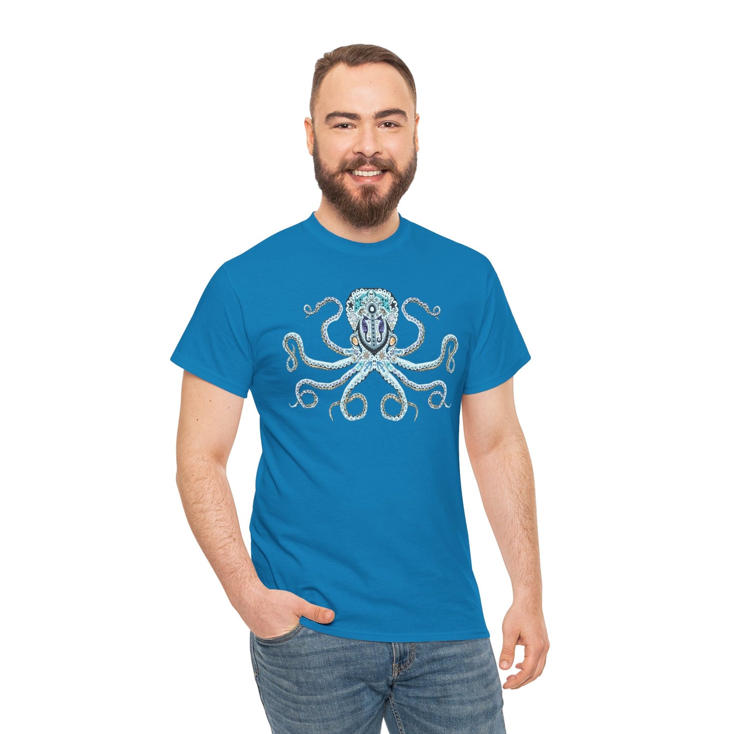 Octopus Sugar Skull Unisex Heavy Cotton Tee