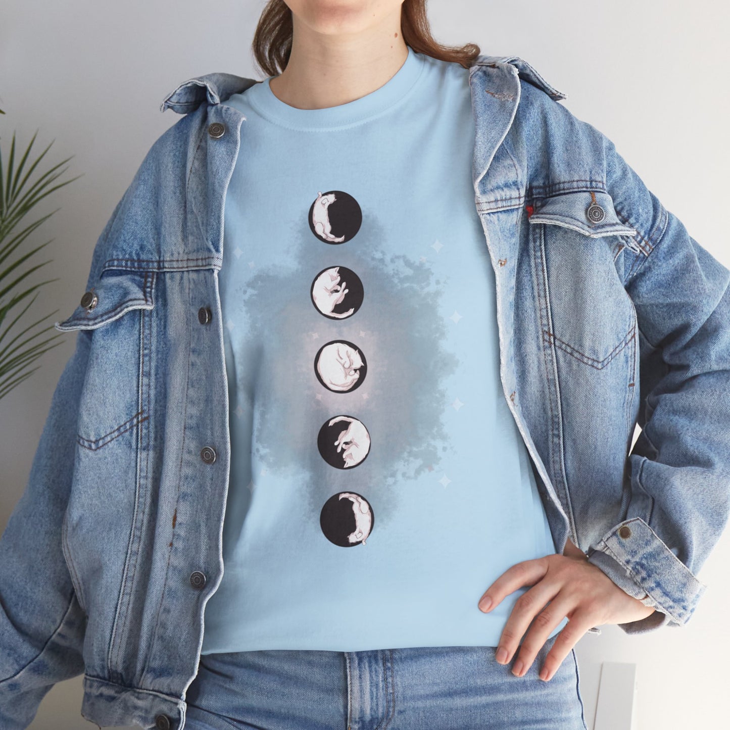 Cat Phases Unisex Heavy Cotton Tee