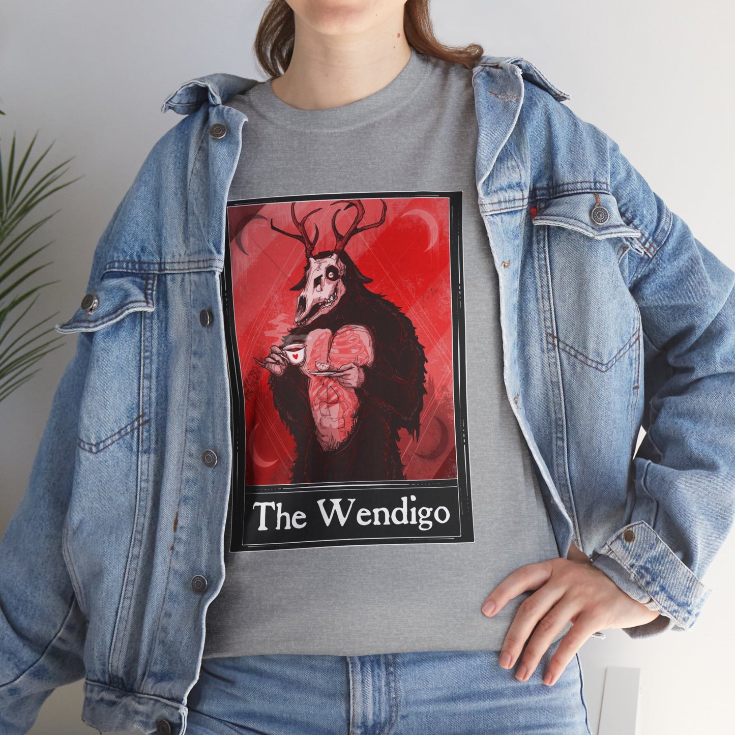 The Wendigo Tarot (Front & Back Print) Unisex Heavy Cotton Tee