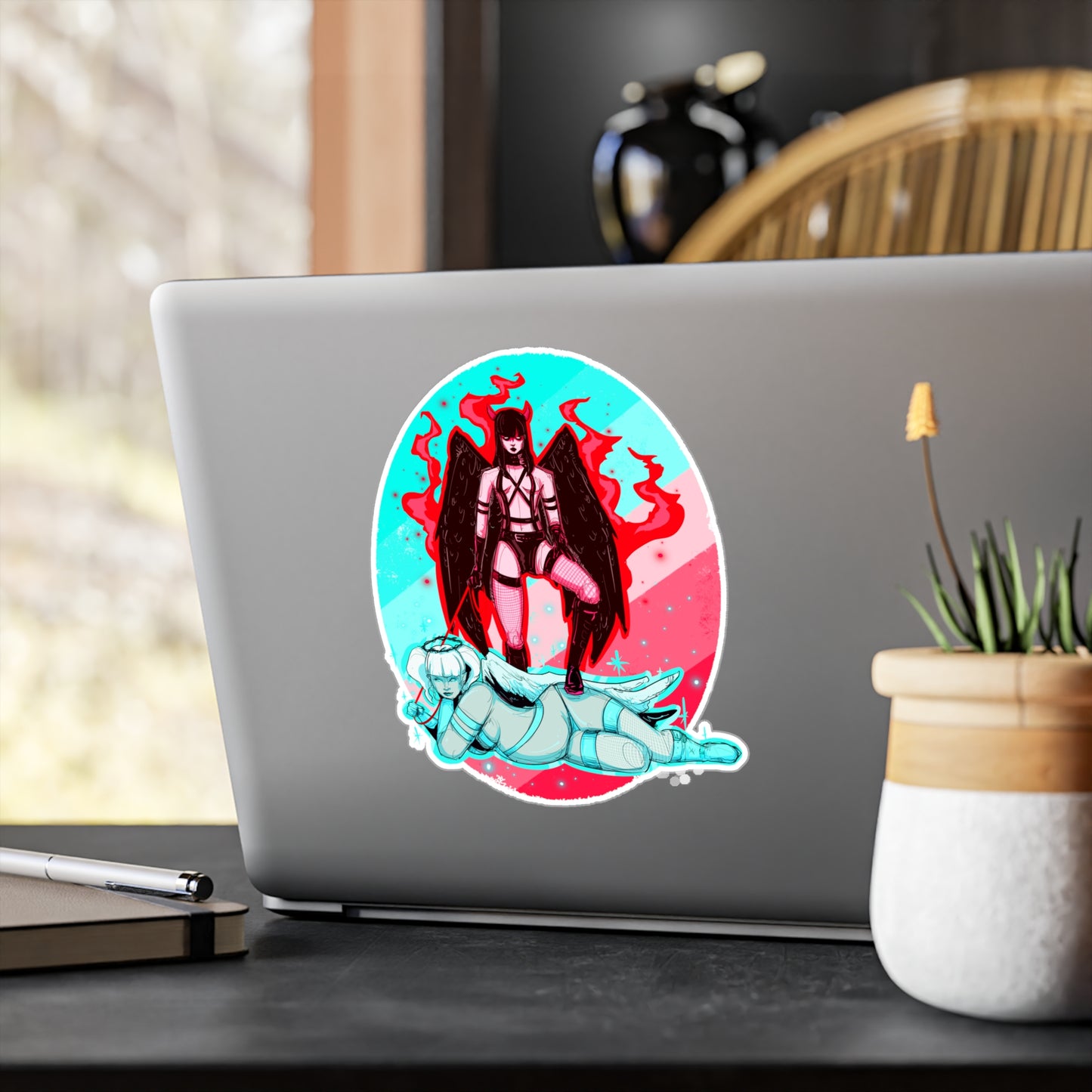 Fire & Ice Kiss-Cut Vinyl Decal