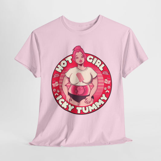 Hot Girl Icky Tummy Unisex Heavy Cotton Tee