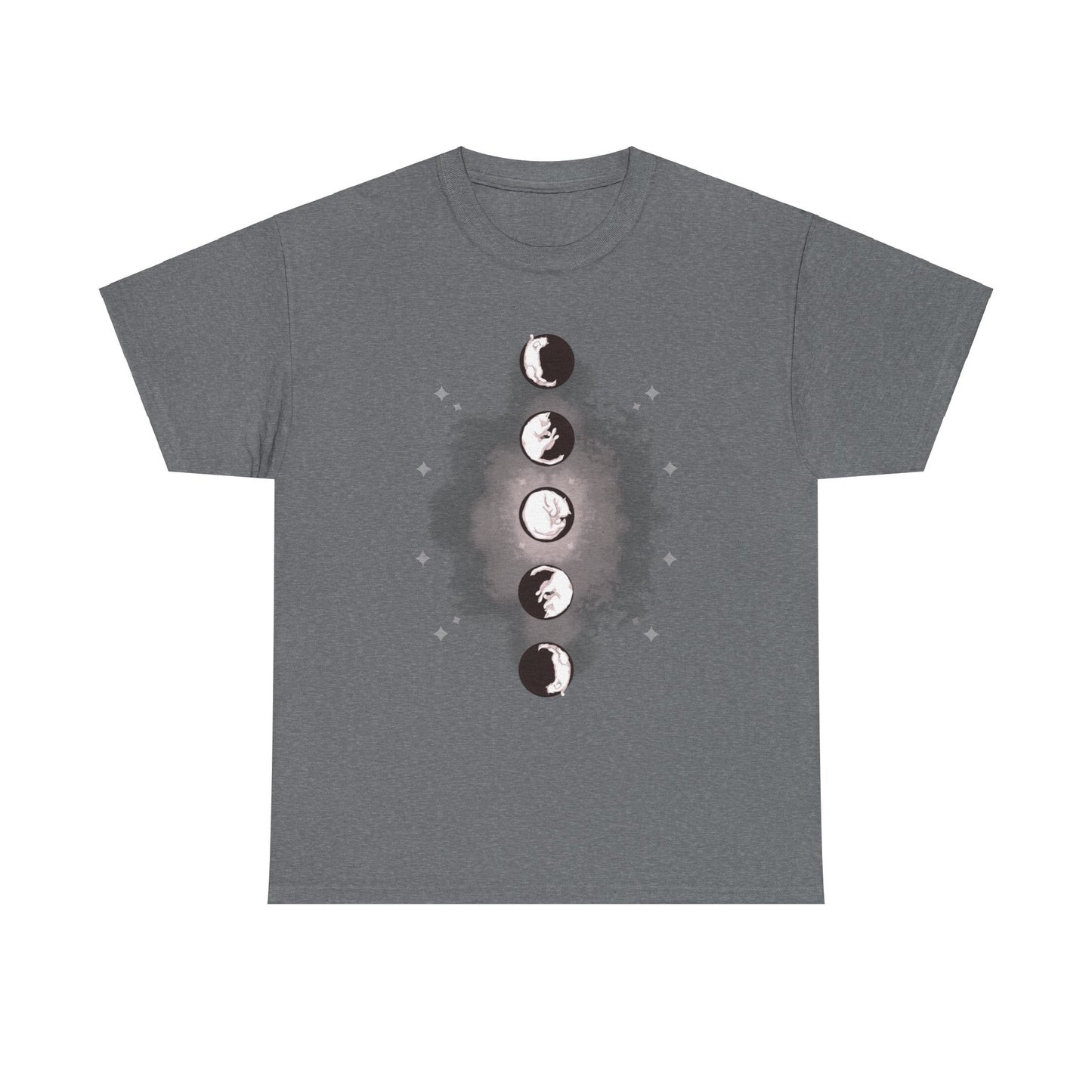 Cat Phases Unisex Heavy Cotton Tee