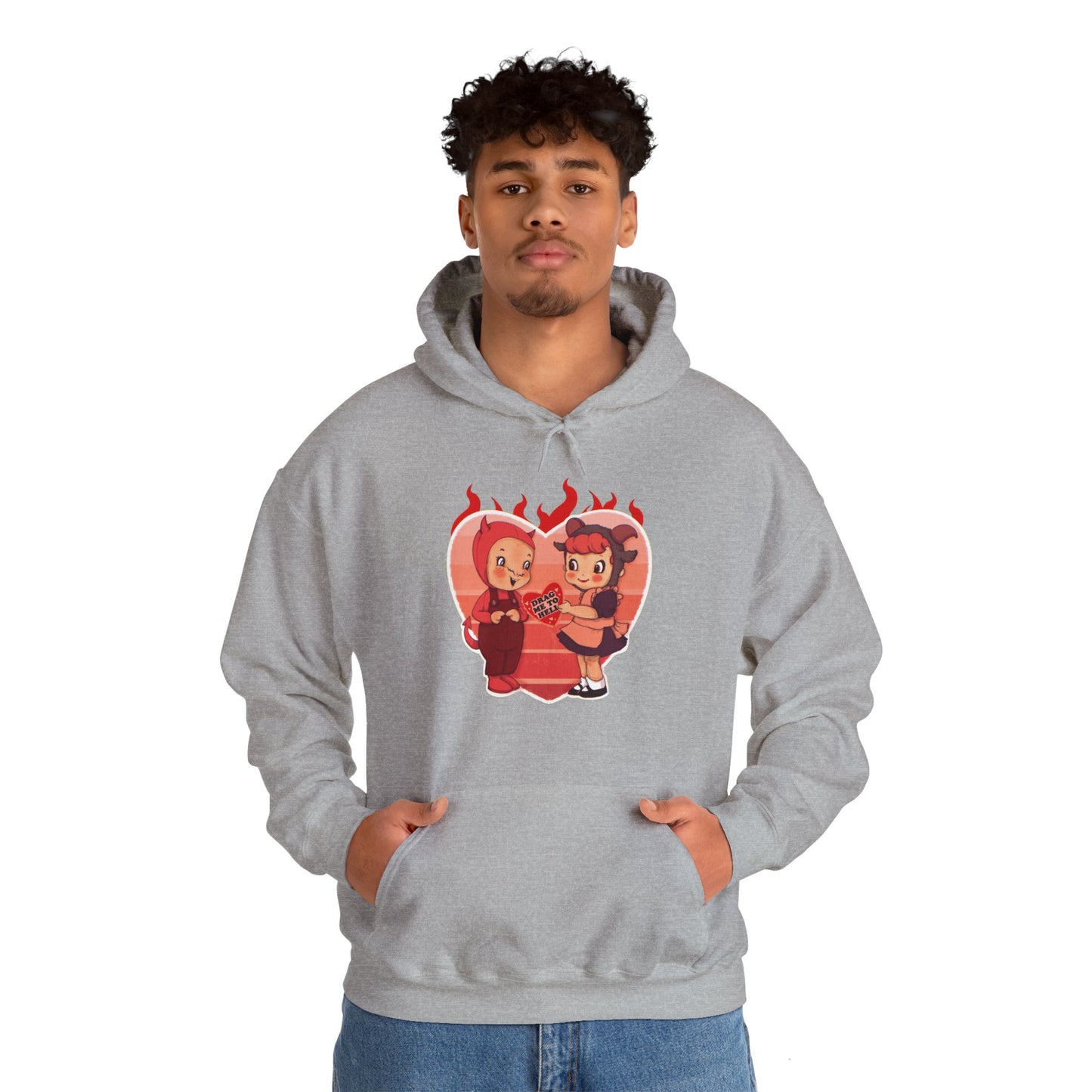 Love Is Hell Unisex Heavy Blend Hooded Sweatshirt