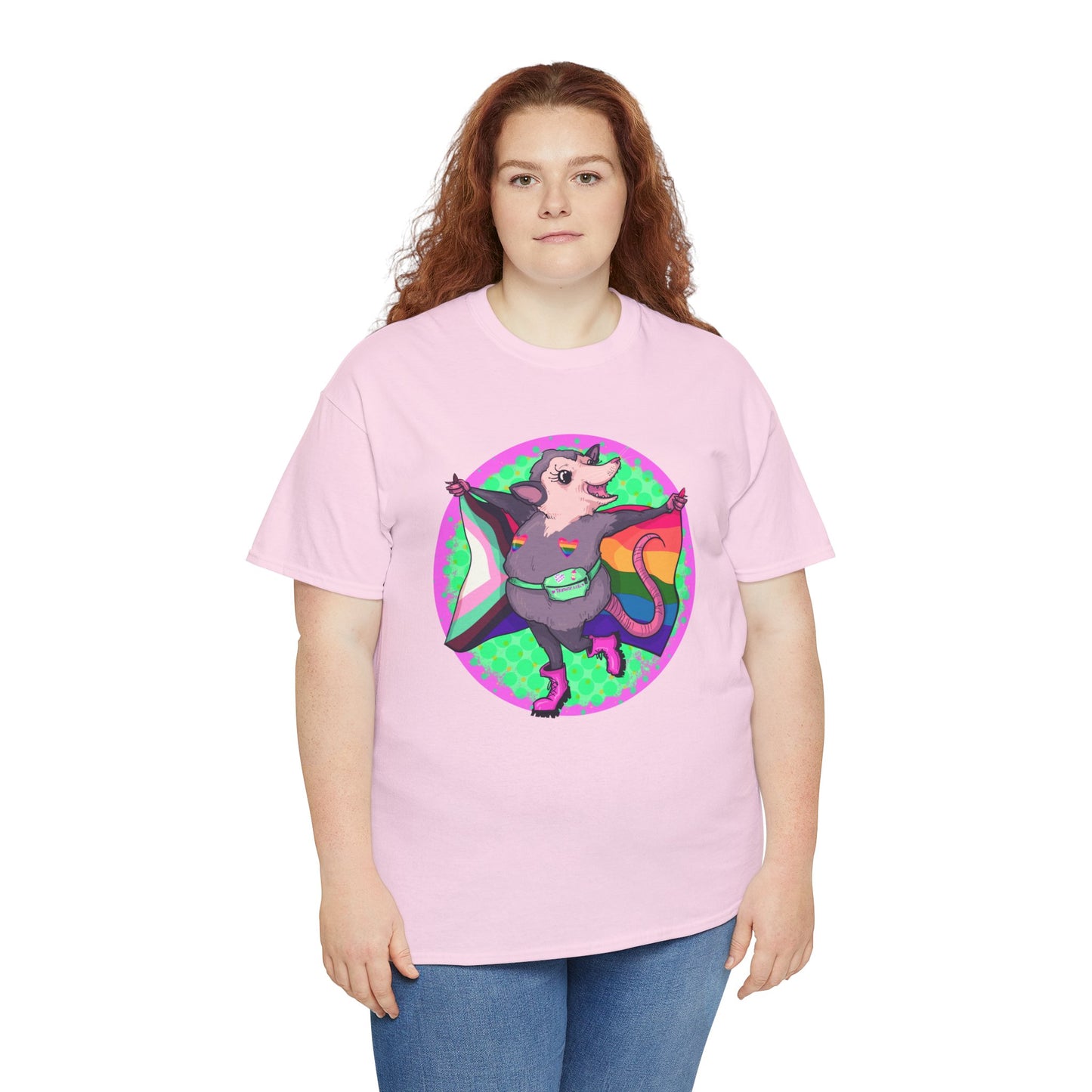 Pride Opossum Unisex Heavy Cotton Tee