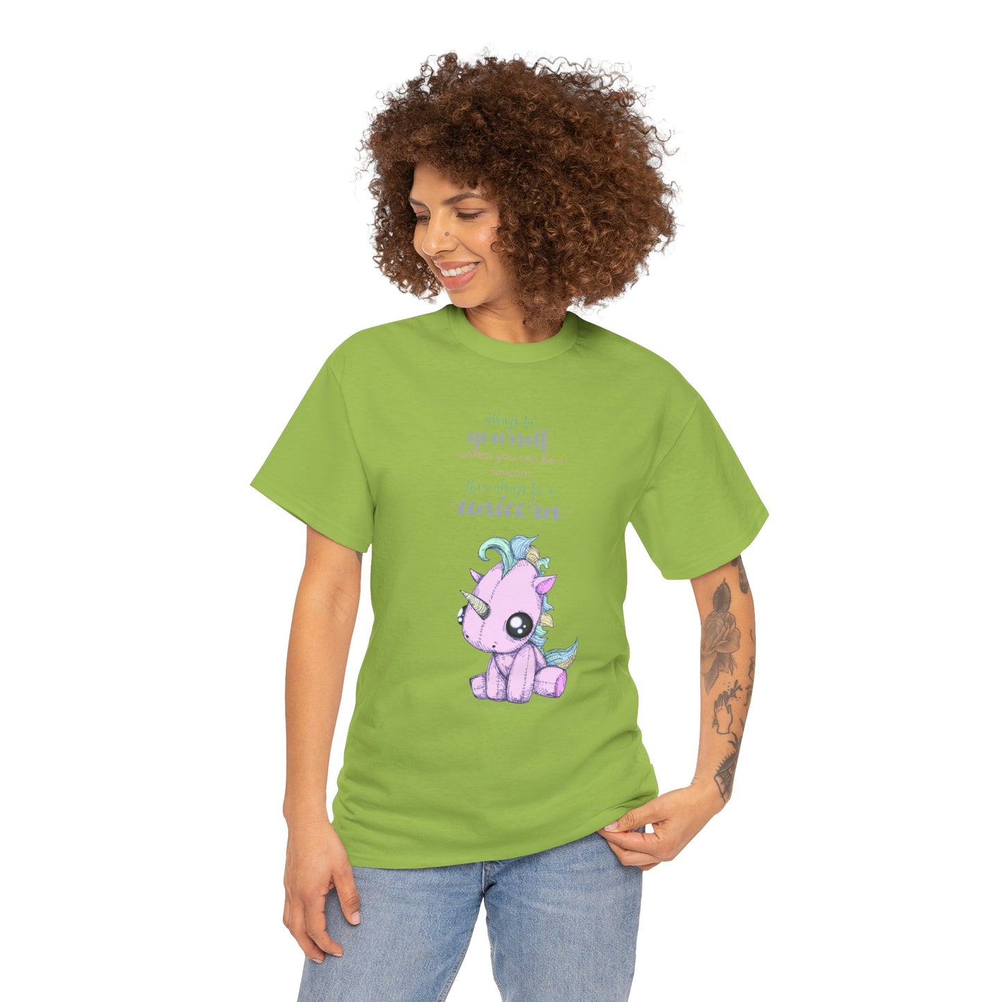 Be Yourself Unicorn Unisex Heavy Cotton Tee