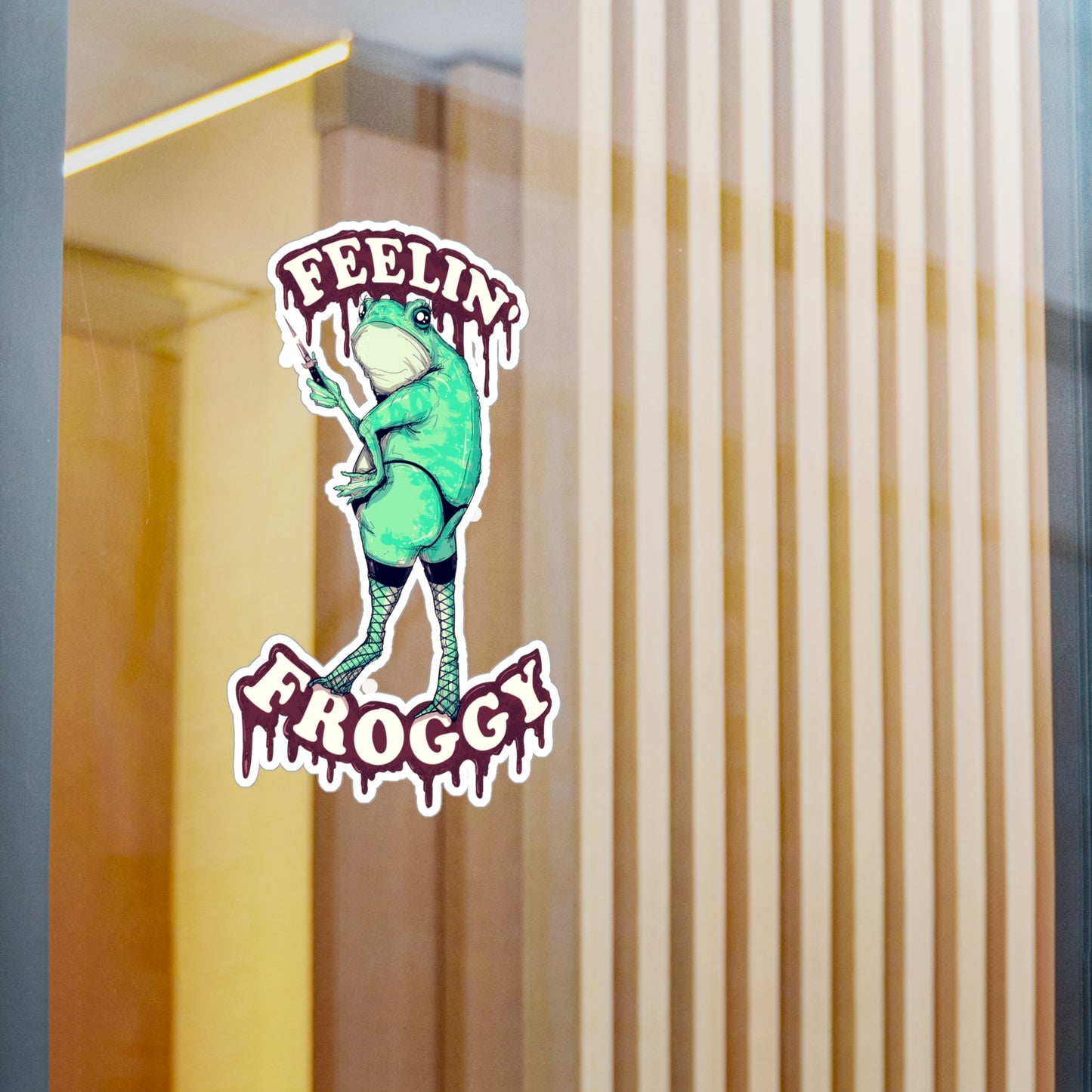 Feelin Froggy Kiss-Cut Vinyl Decal