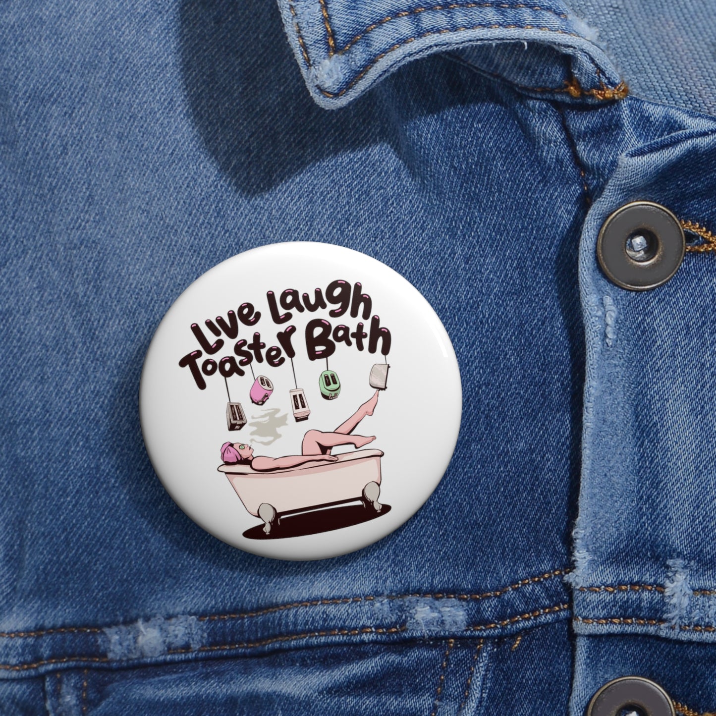 Toaster Bath Pin Buttons