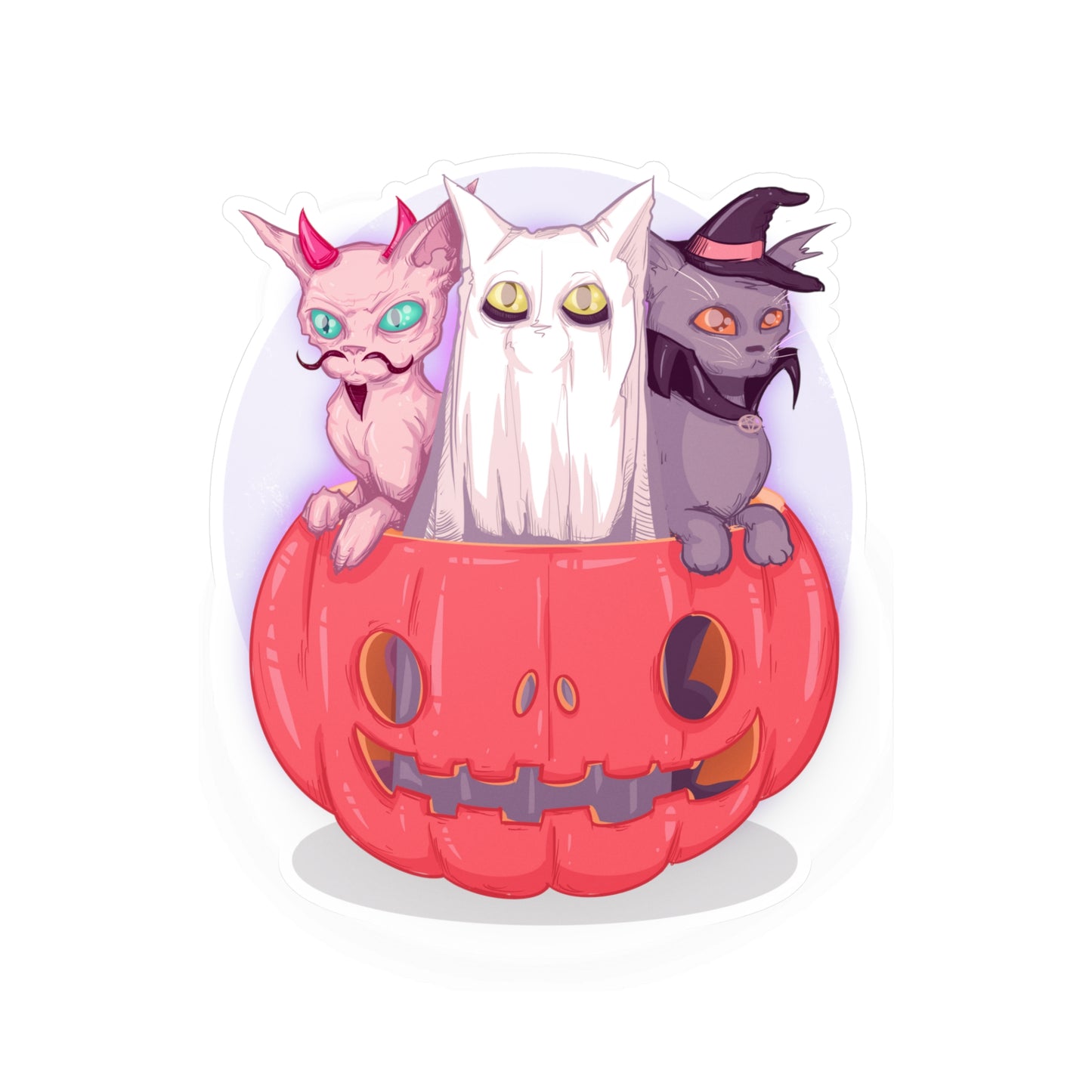 Meowloween Kiss-Cut Vinyl Decal